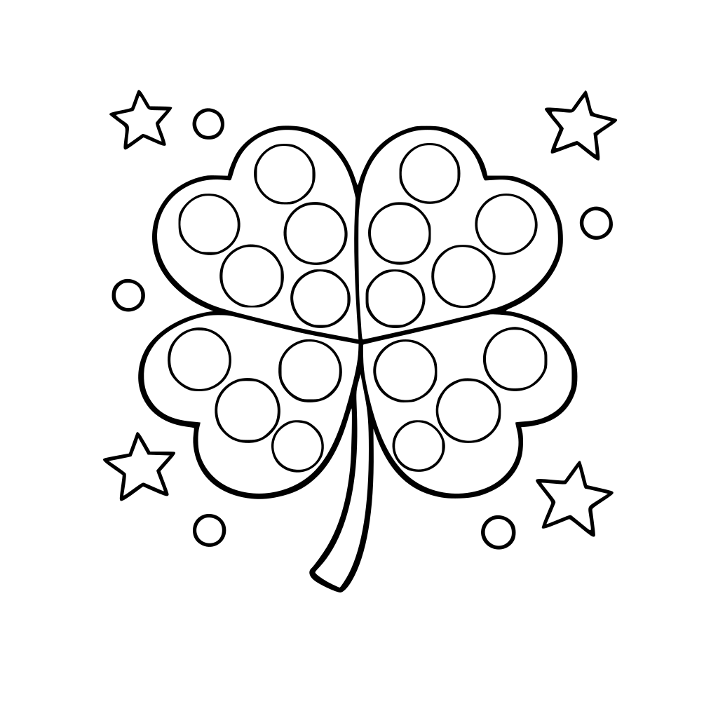 4 leaf clover with do a dot