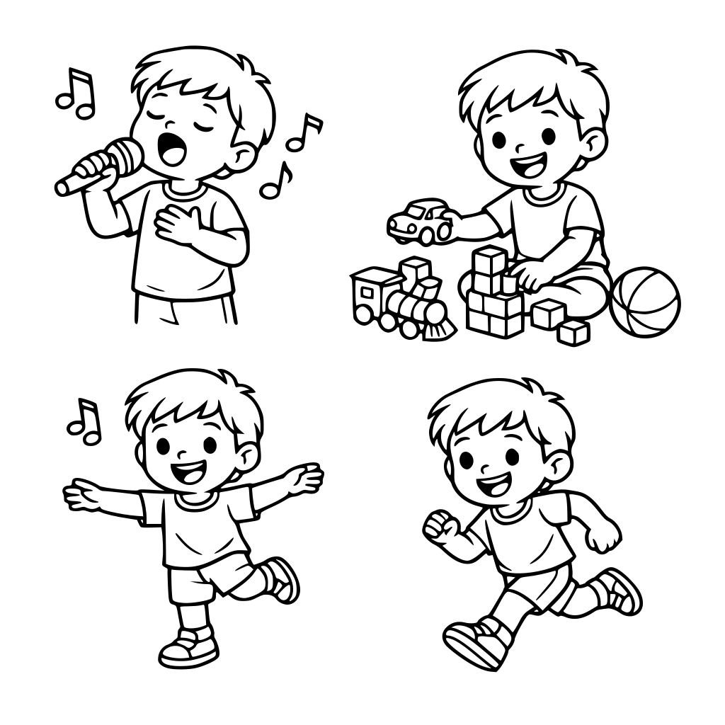 niño cantado niño jugando niño bailando niño corriendo