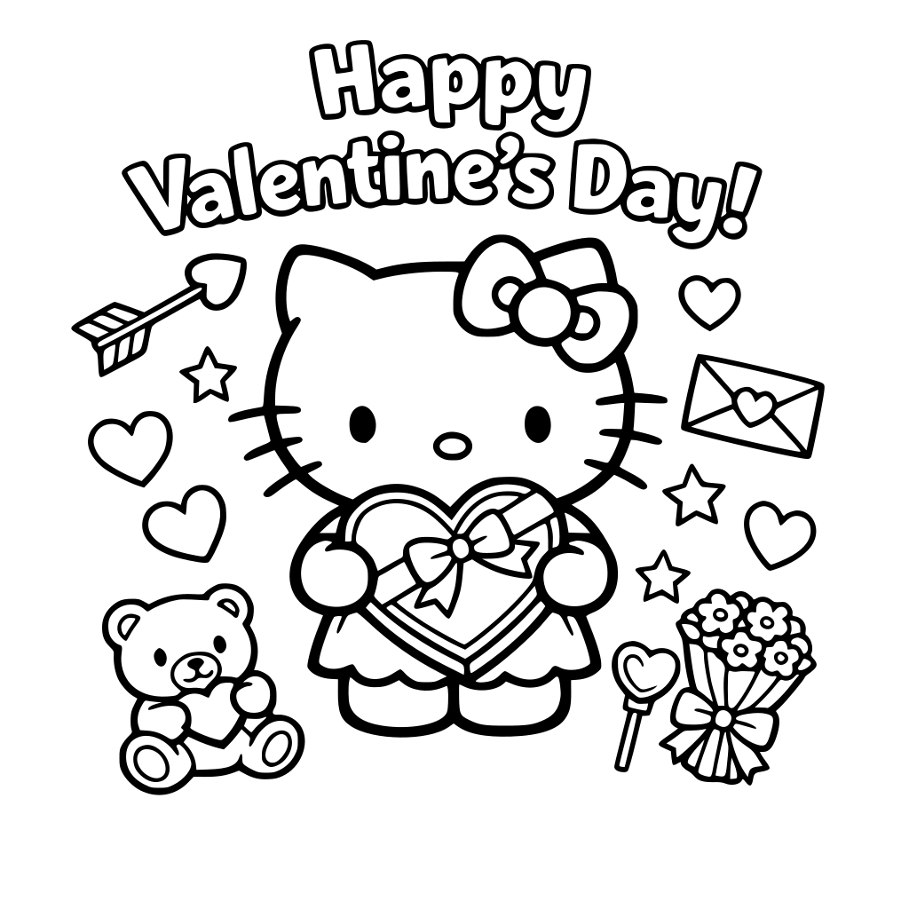 Hello kitty happy Valentine’s Day