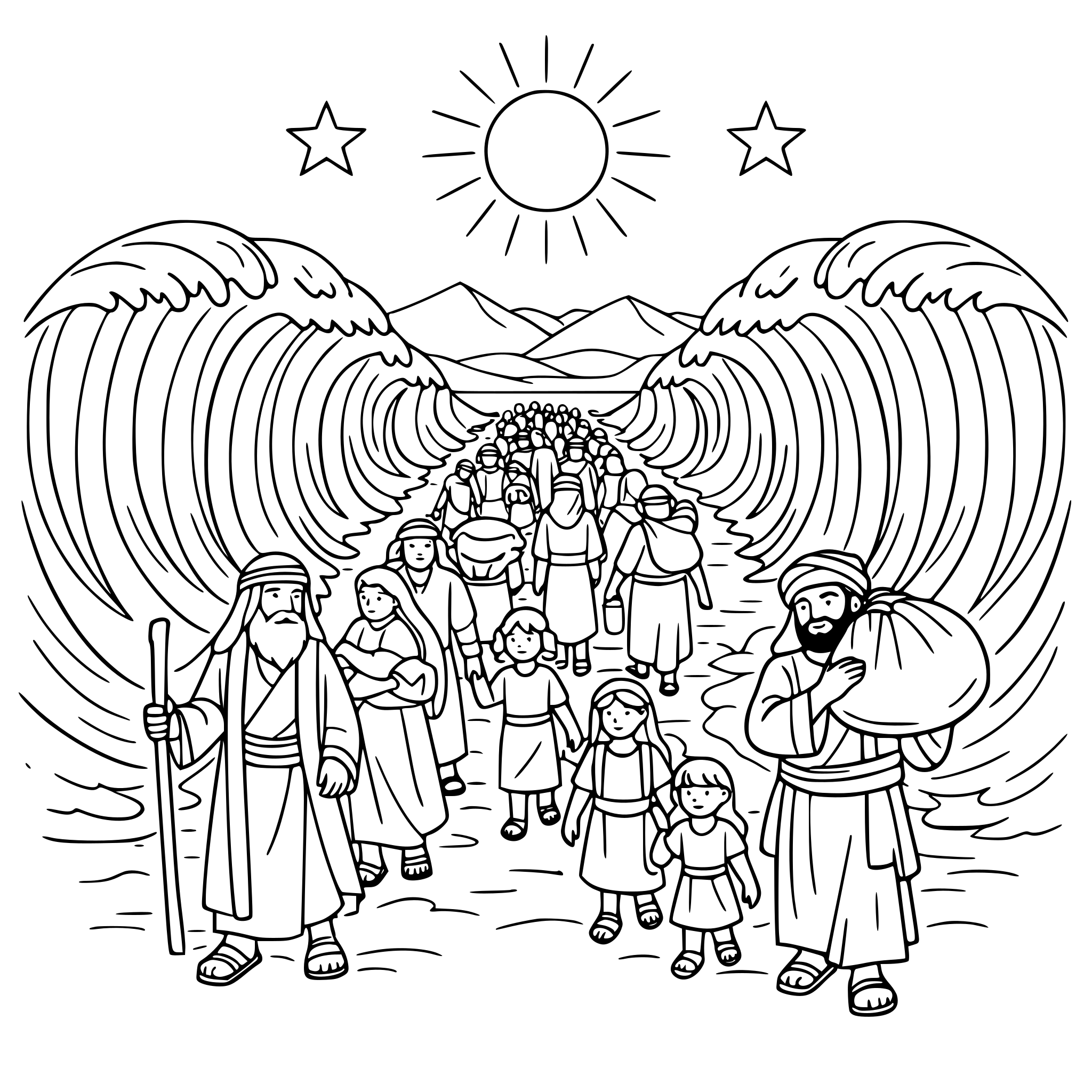 Am Yisrael crossing the Yam Suf