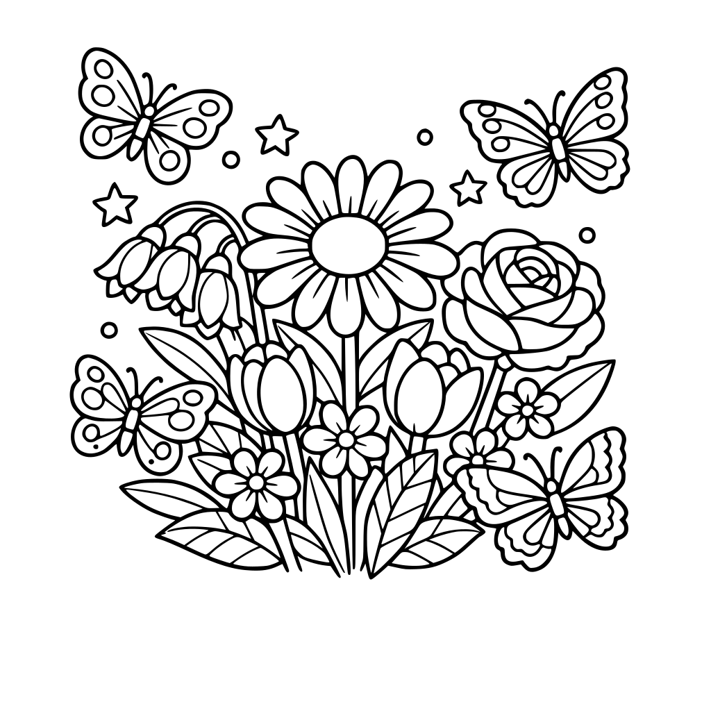 Blumen und Schmetterlinge