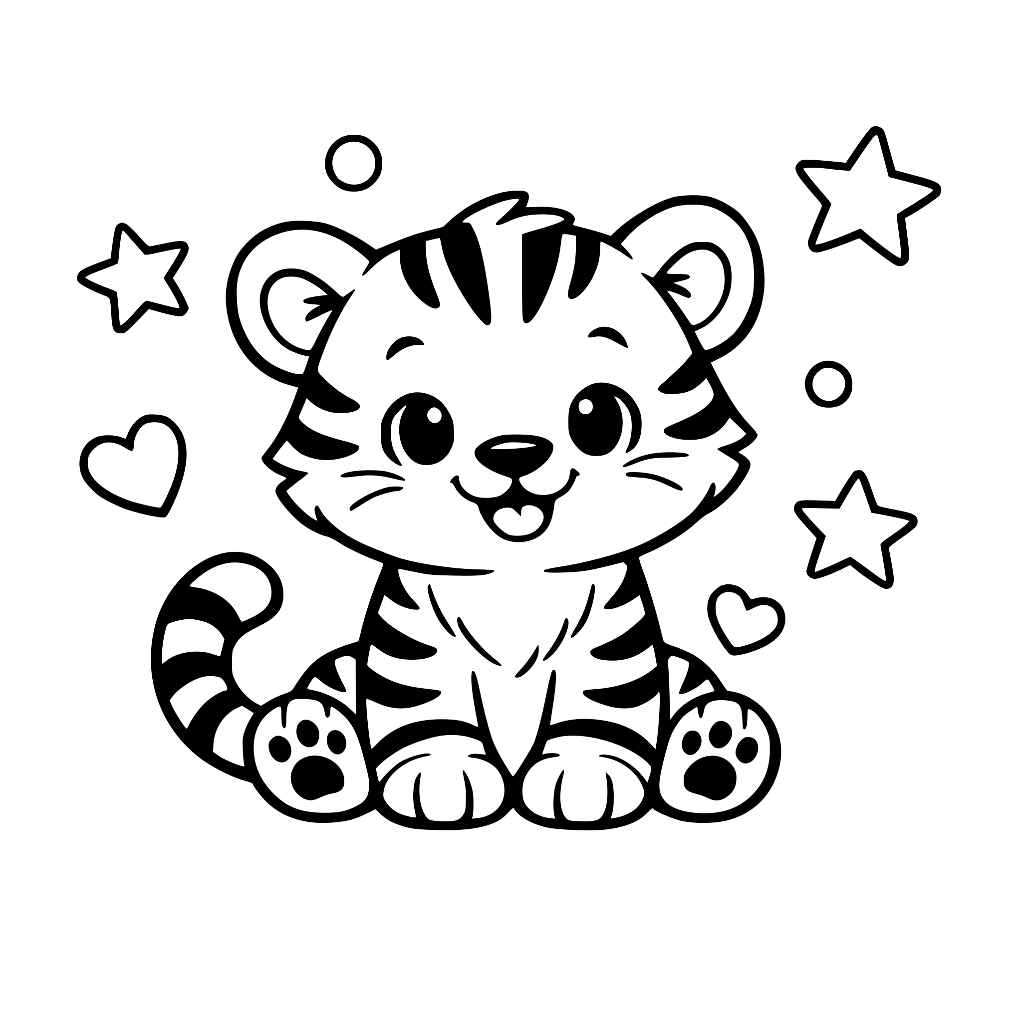 cartoon cute tiger