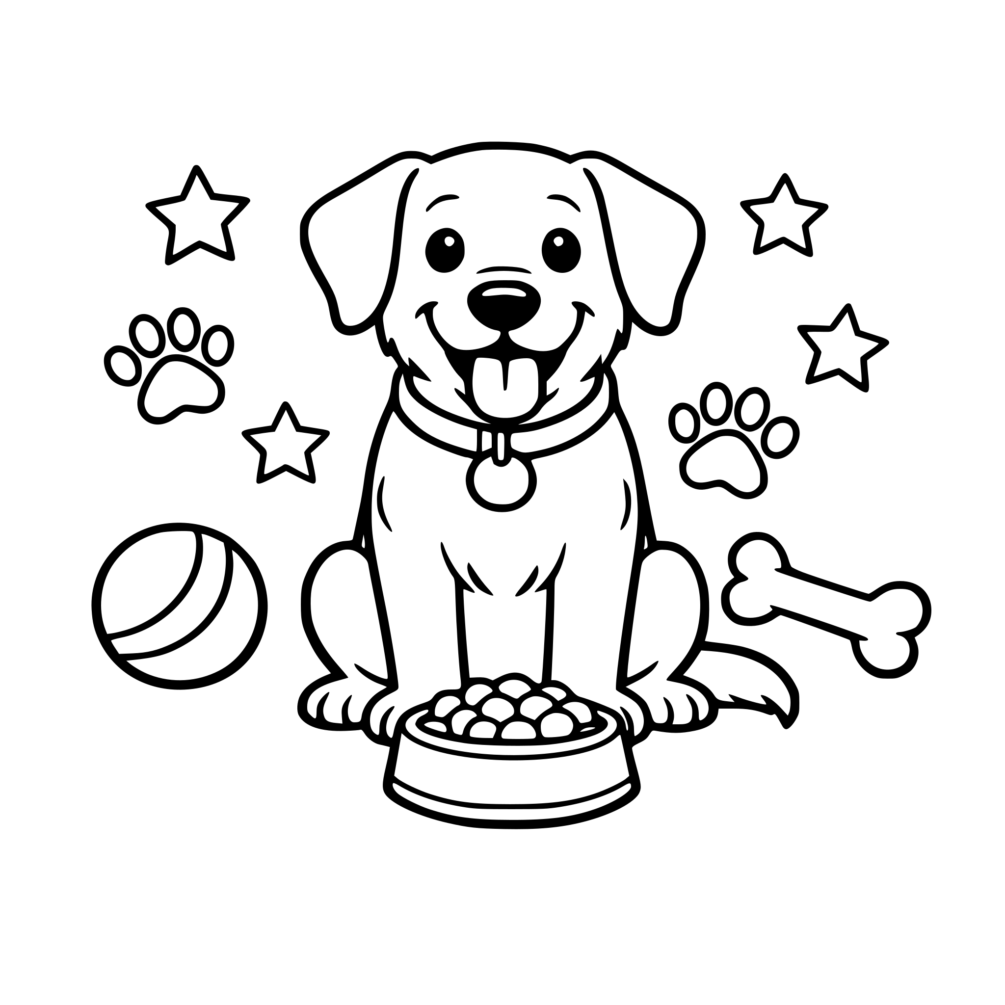 Dog black and white image