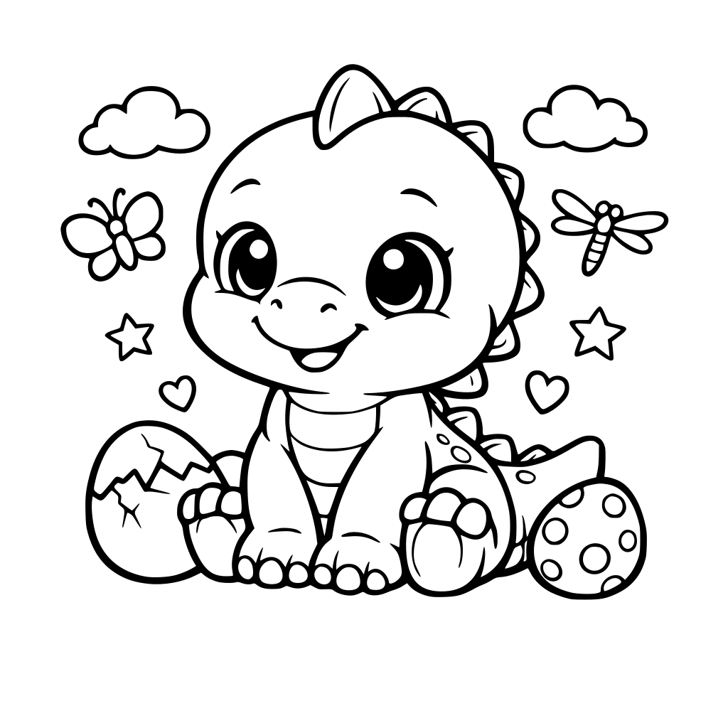 Dinosaurio bebe tierno bello