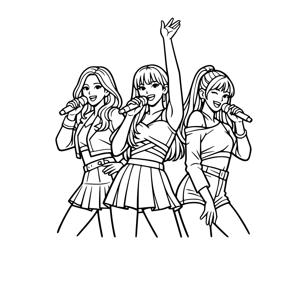 3 k-pop singers performing on stage