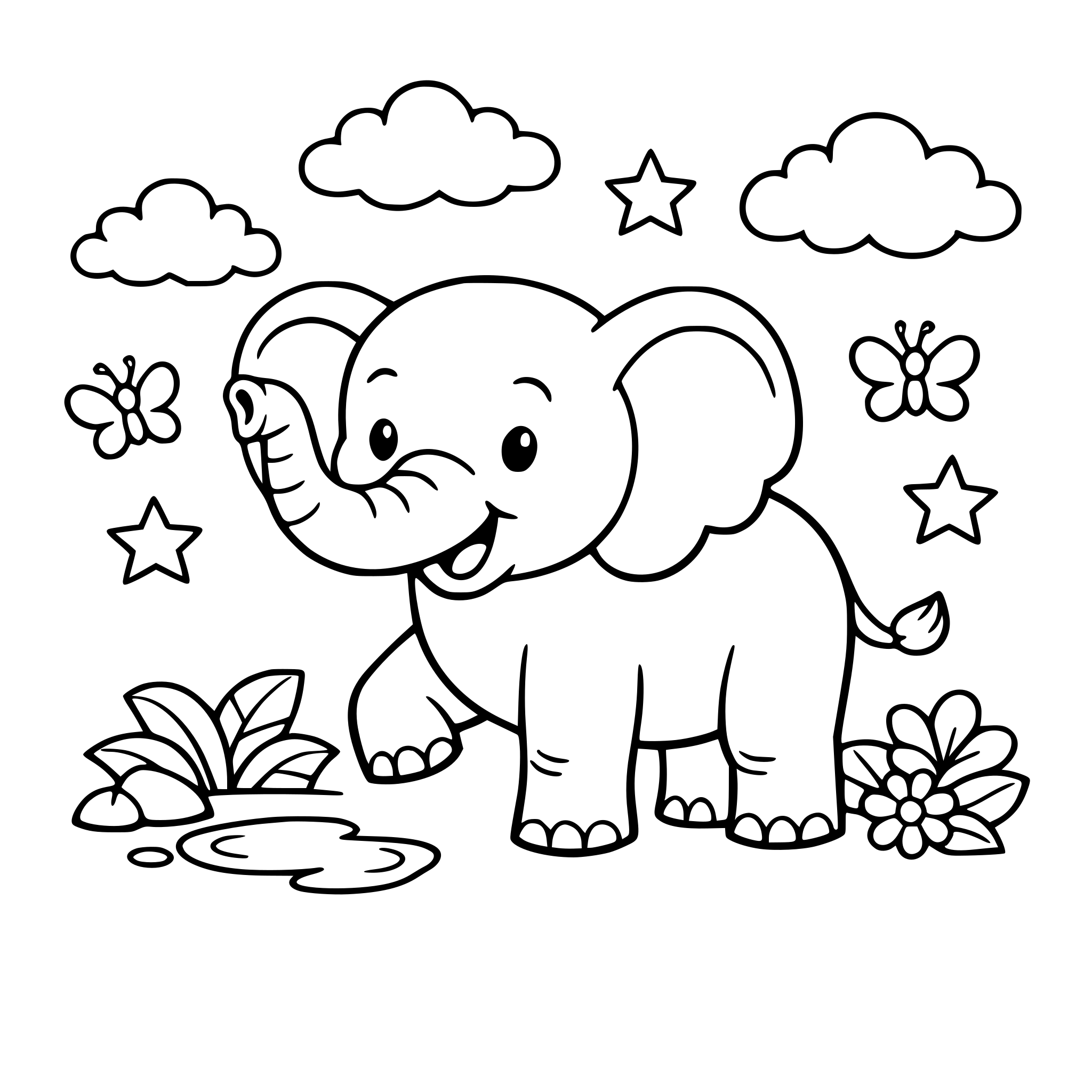 elephand blakc white pictures