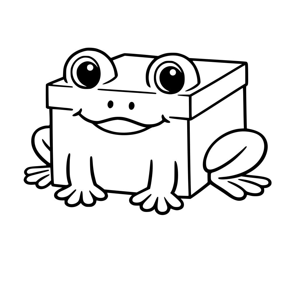 a frog that is a box