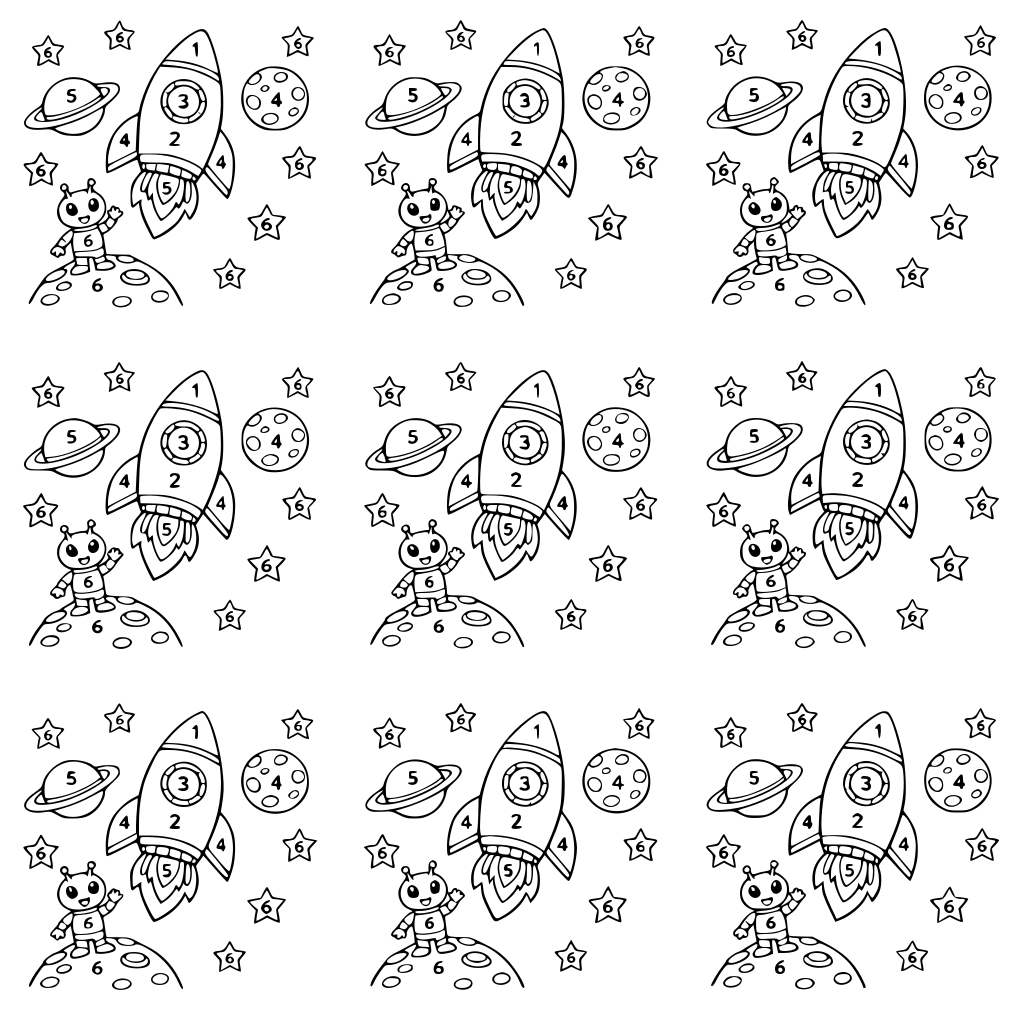 color by number for 7 year old boy