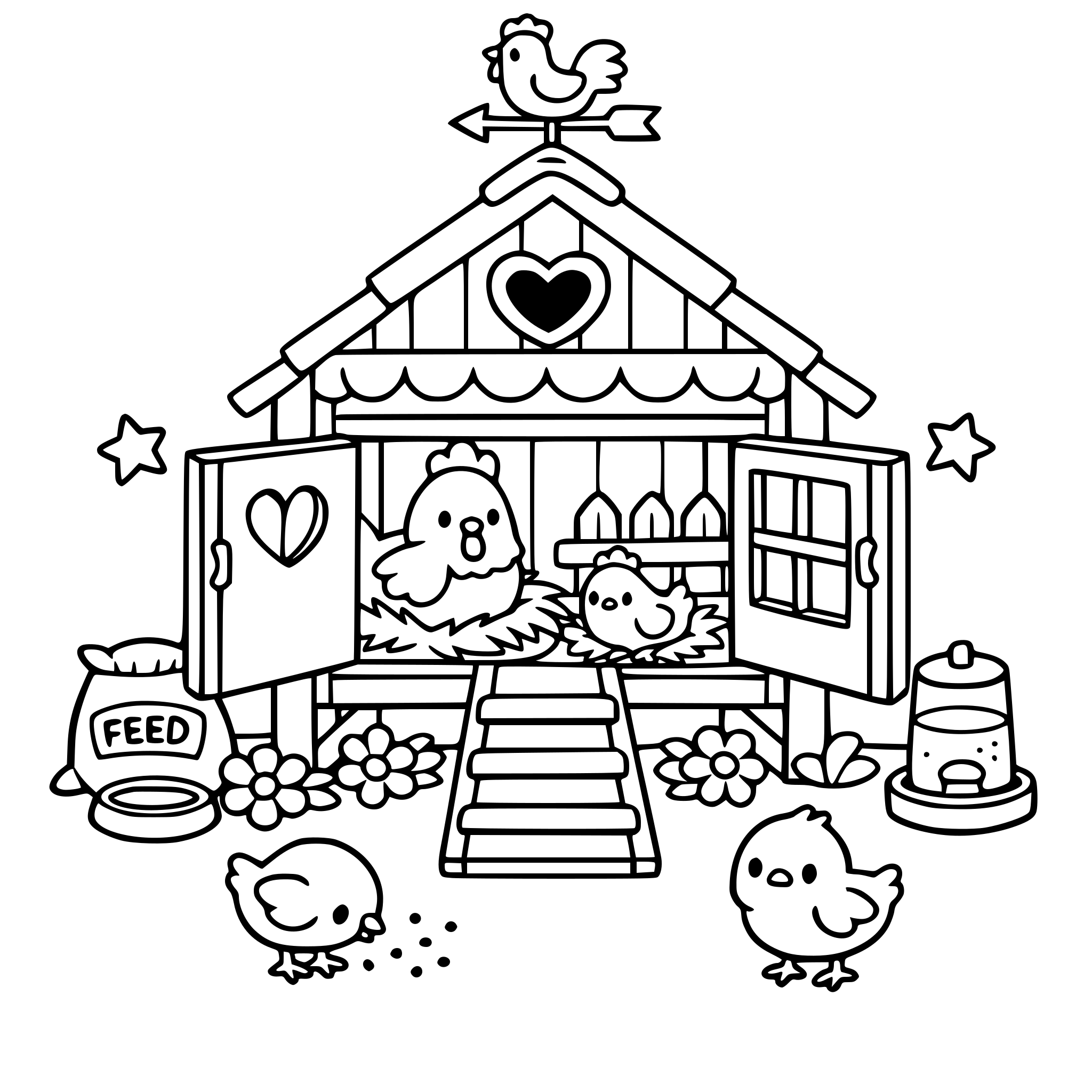 lulu doll style chicken coop with opening doors