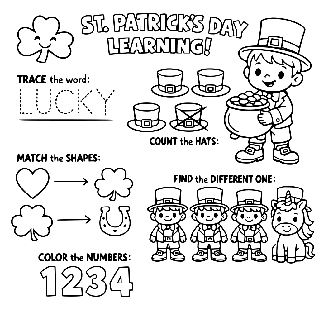 St patricks day toddler learning