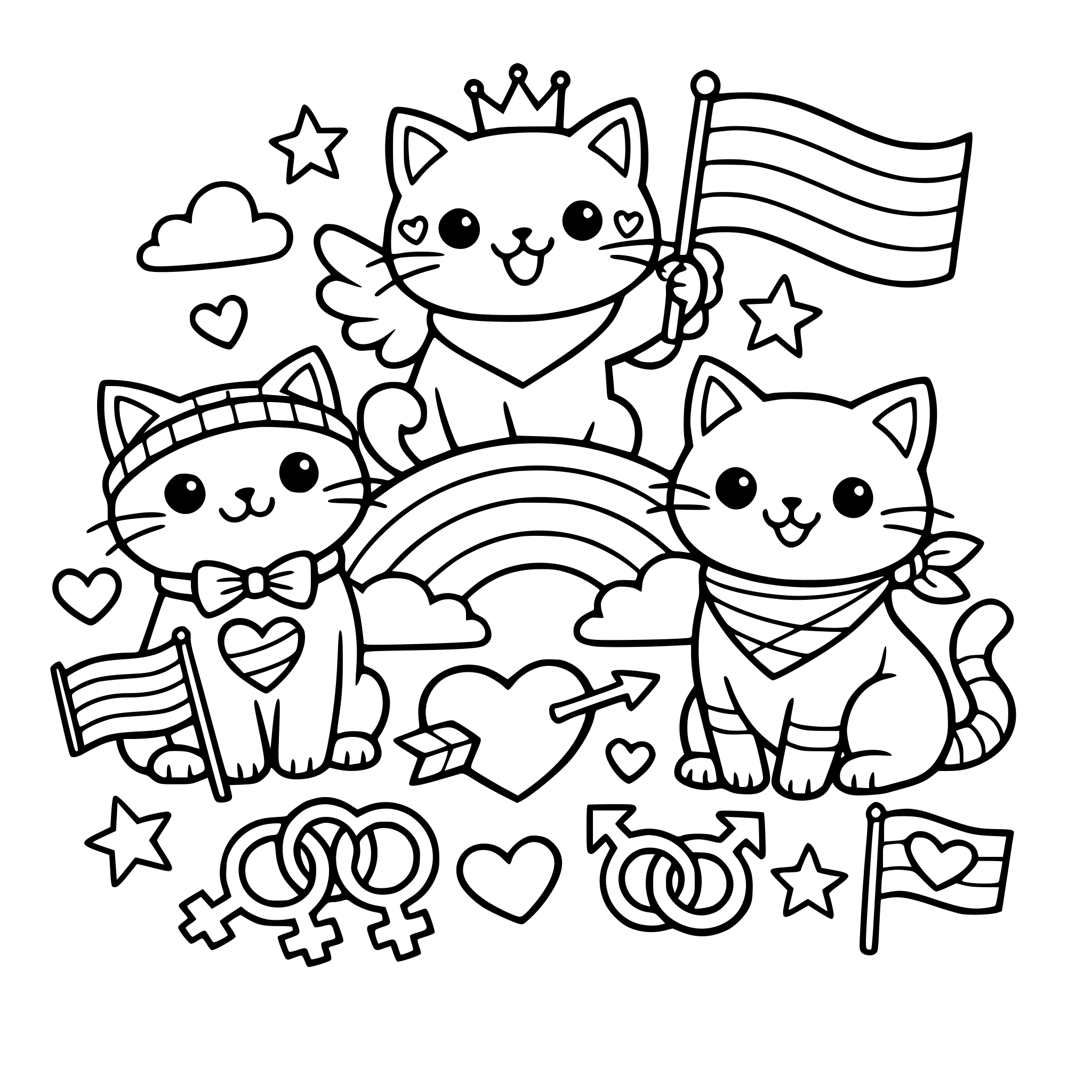 LGBTQ pride cats