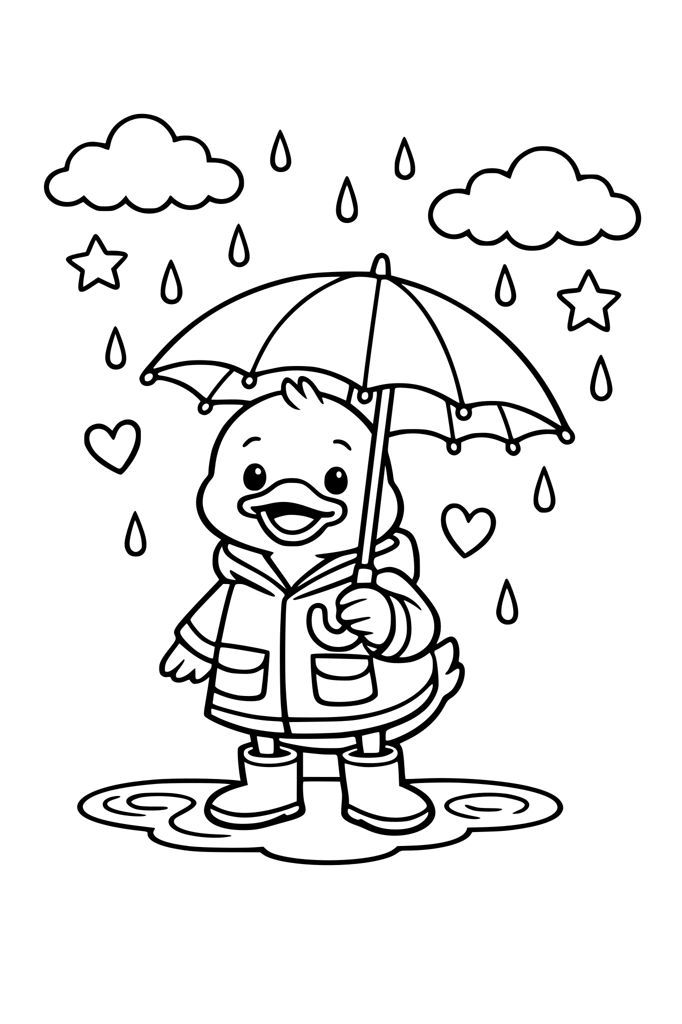 Duck with umbrella in rai