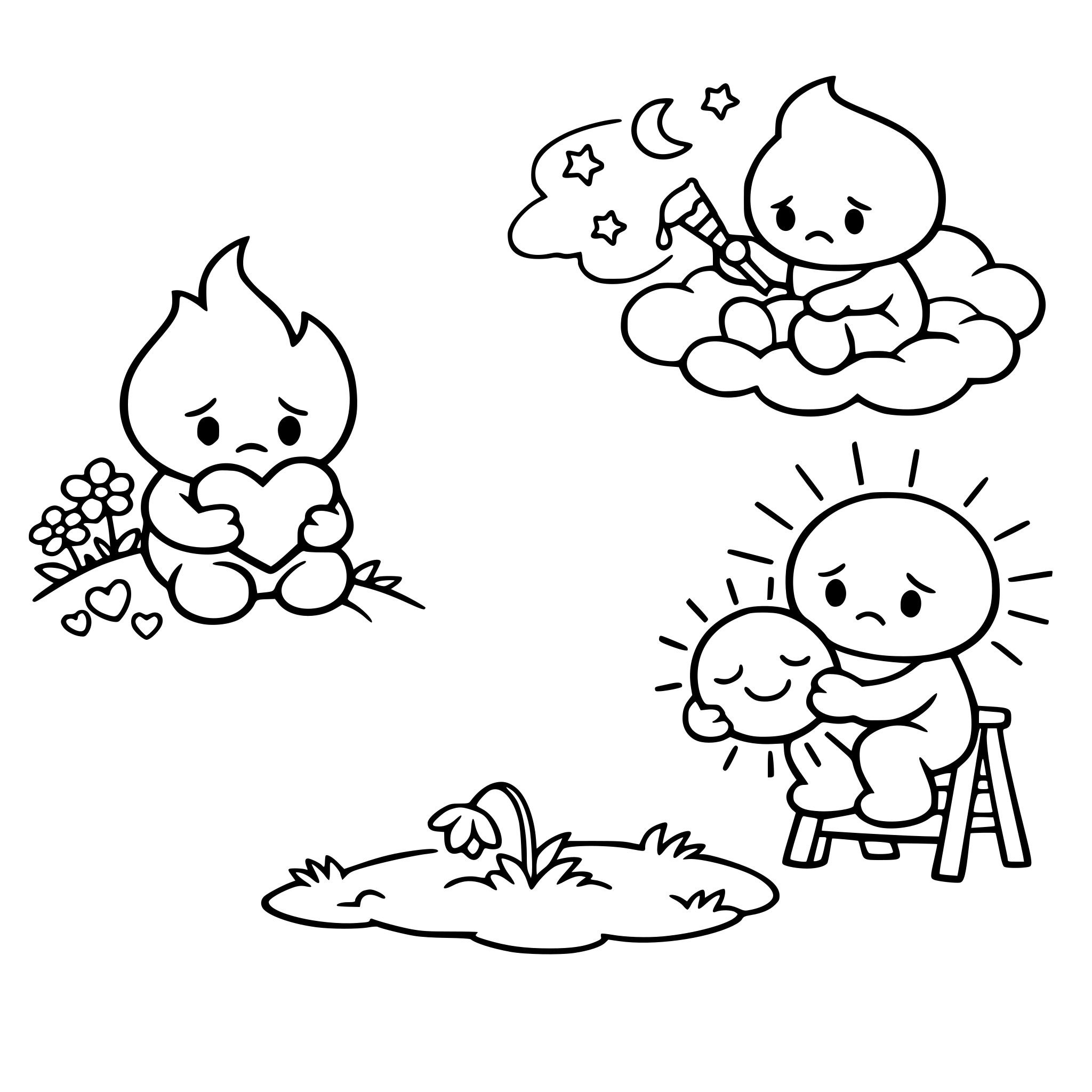 In a quiet little world called Rainbow Valley, every color had a job. Red warmed hearts ❤️ Blue cooled the sky 💙 Yellow made the sun shine 💛 But… something was missing.