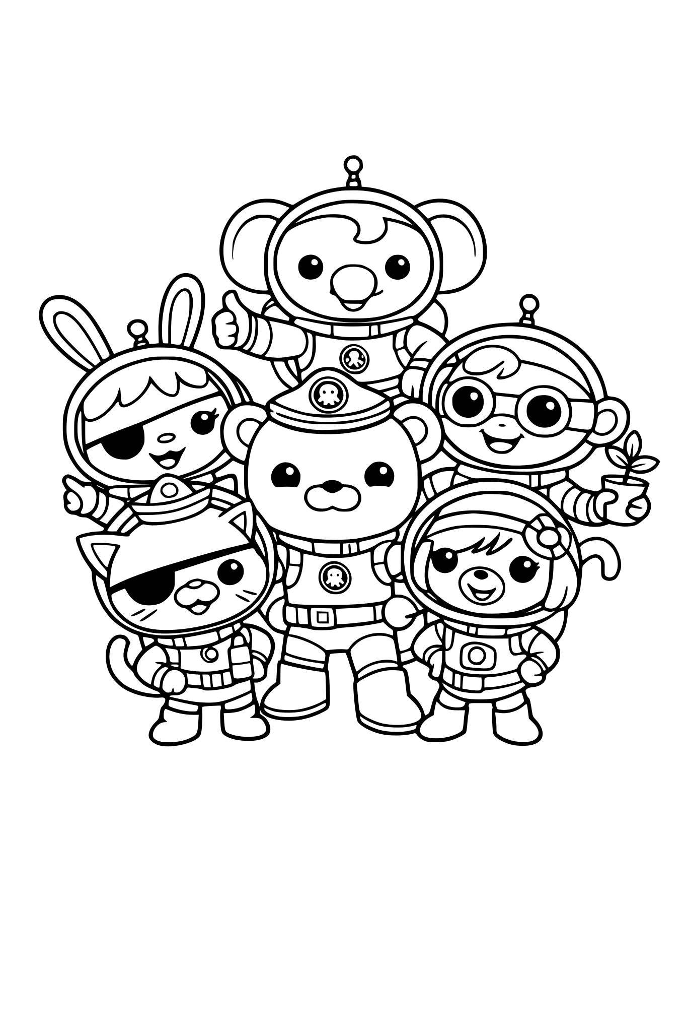 Personagens do Octonalta missão planeta