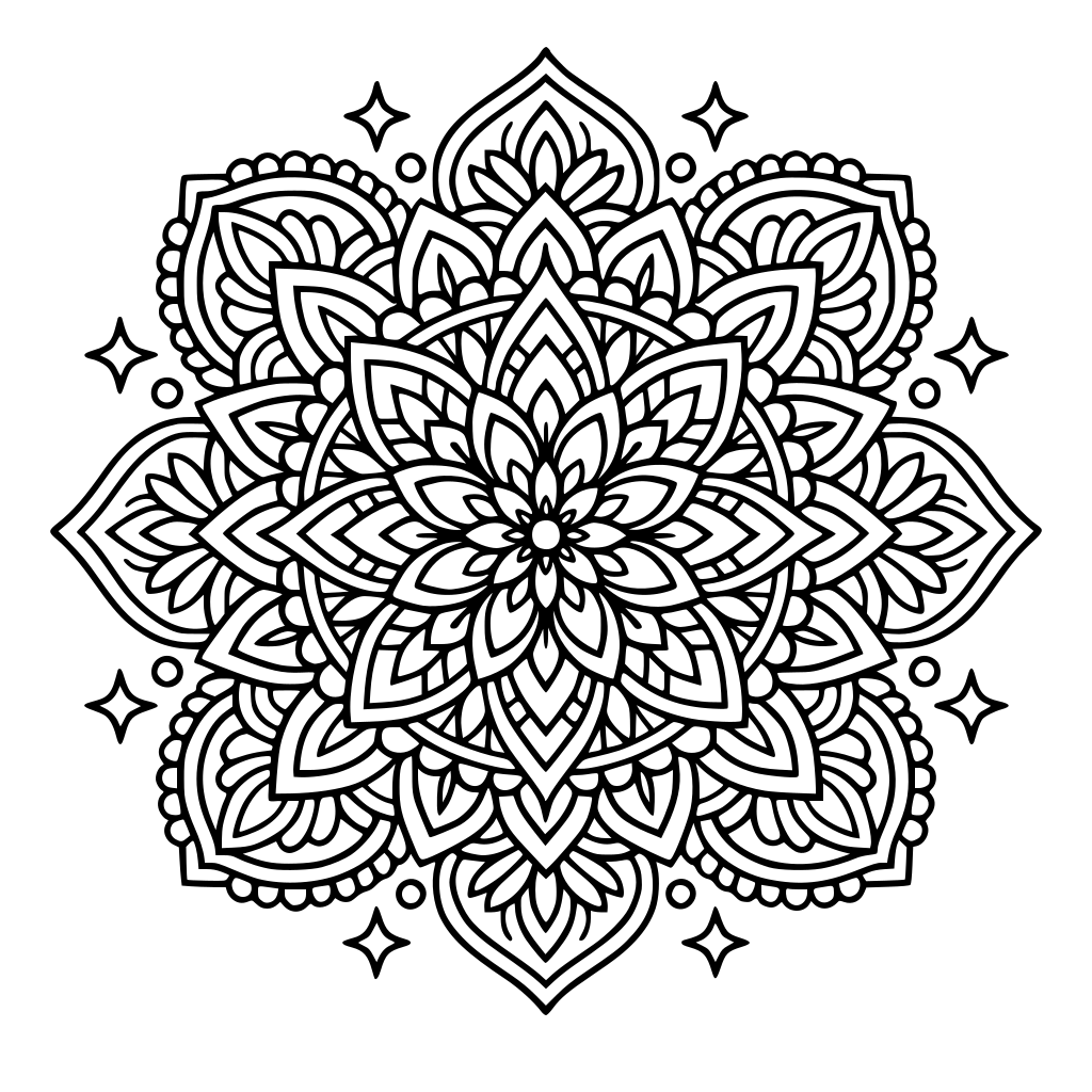 mandala art intermediate level