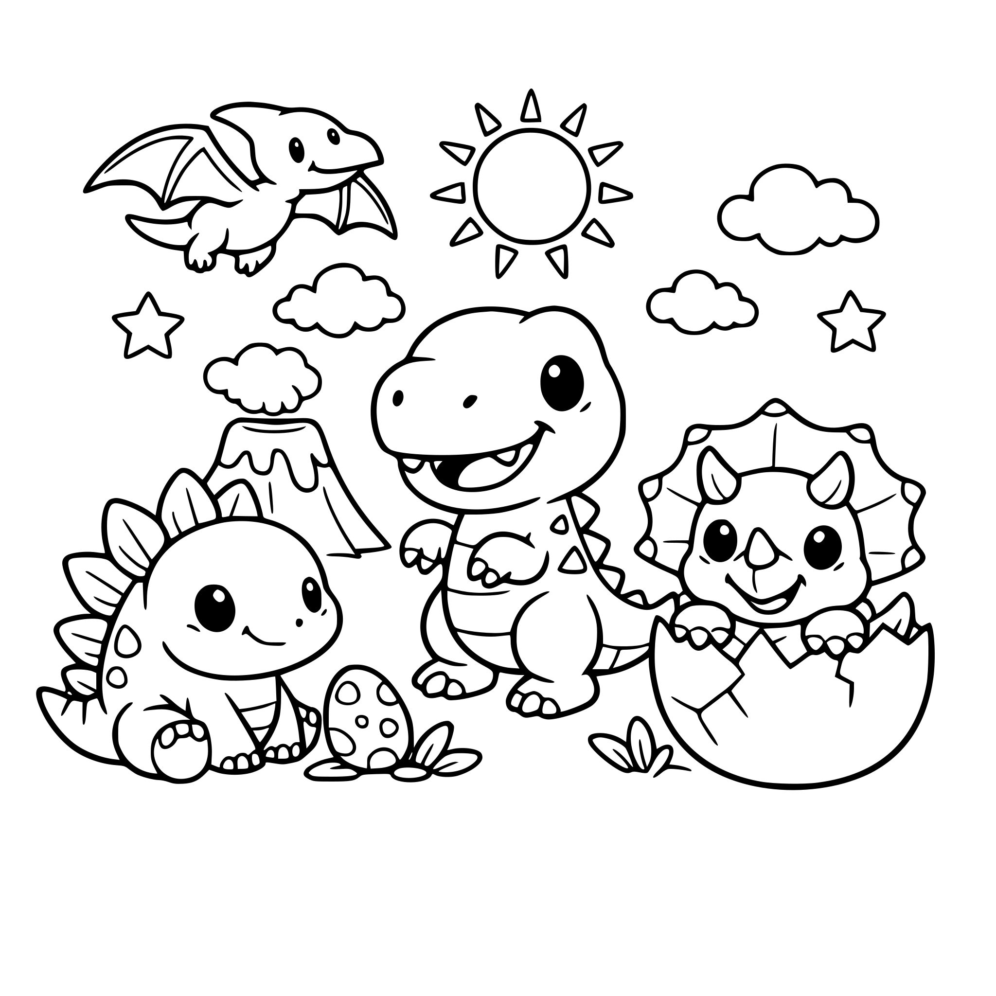 Cute baby dinosours