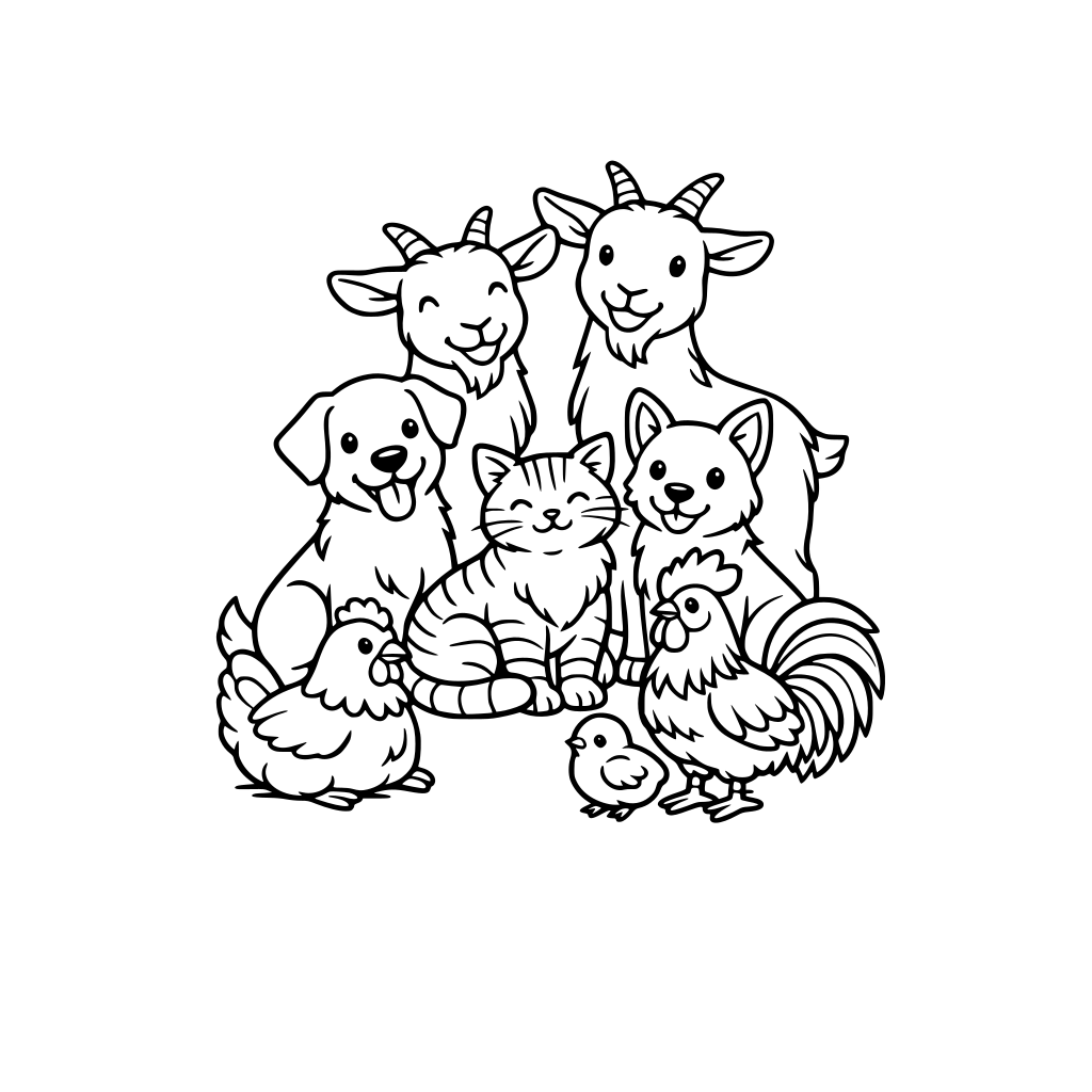 Rescued Animals - Dogs, Cats, Chickens and Roosters, Goats