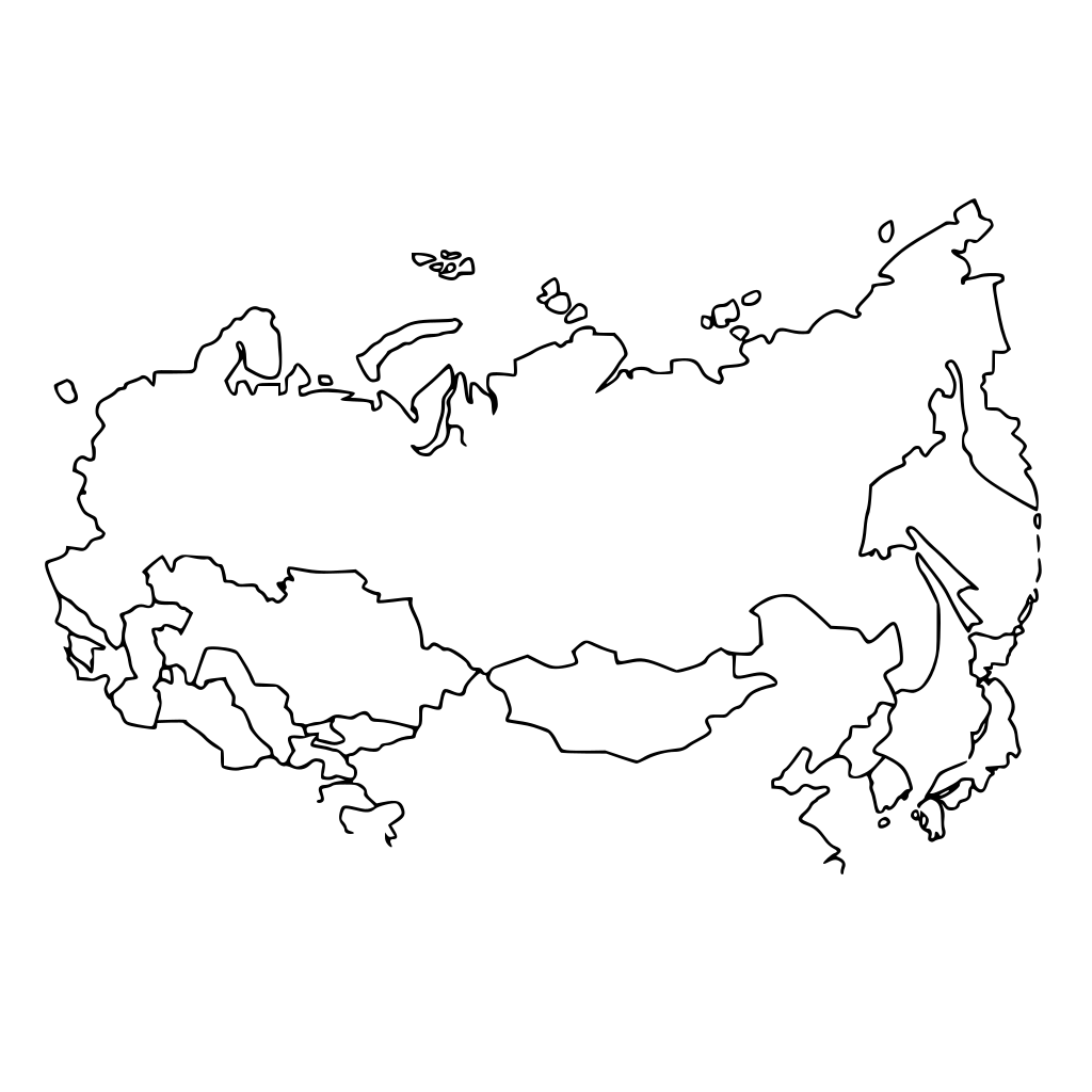 map of Russia and surrounding countries