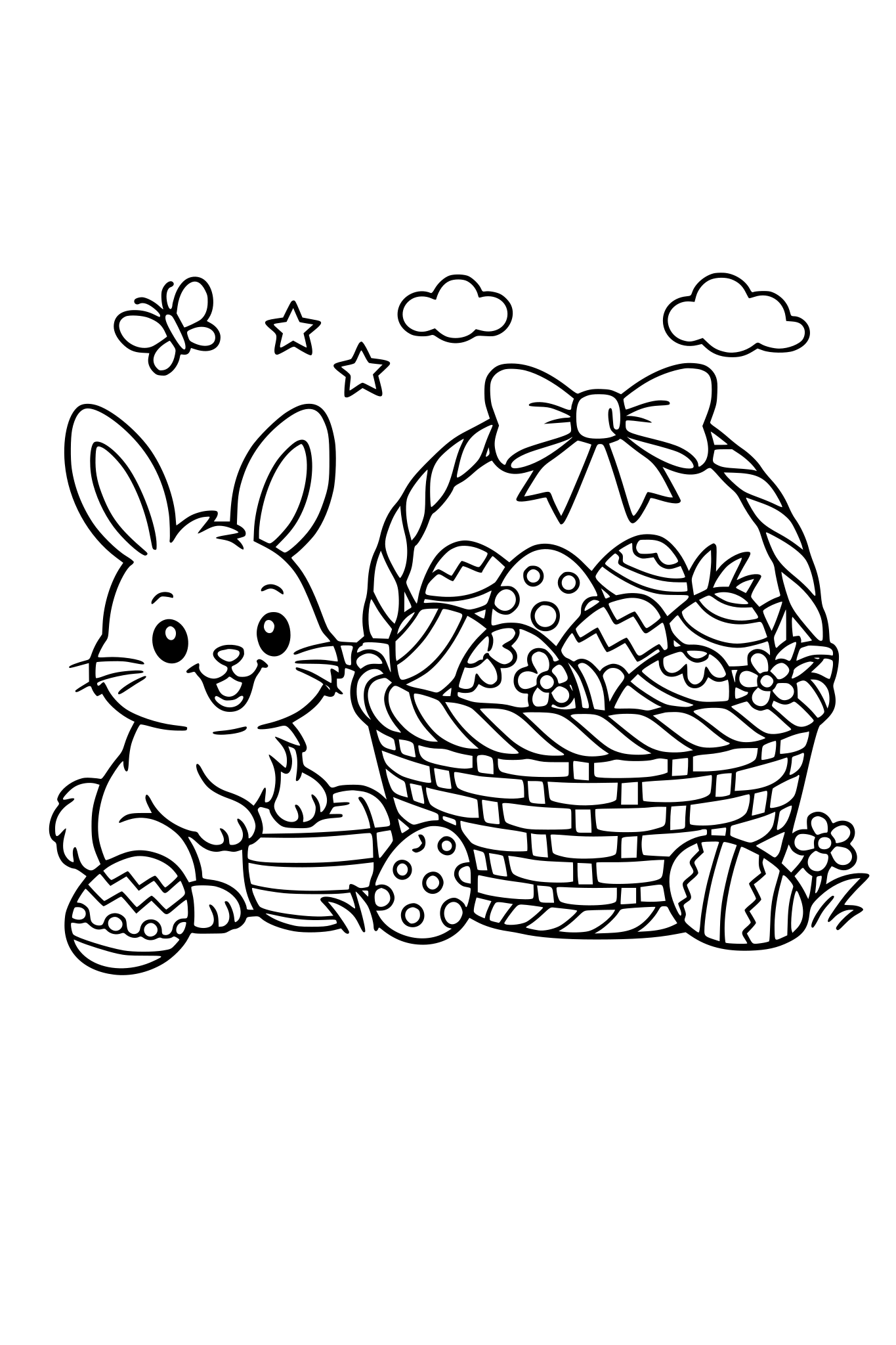 easter bunny and basket