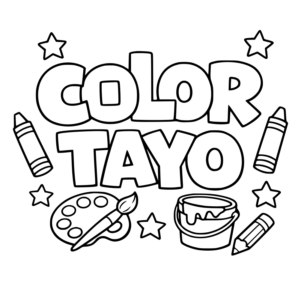 “Color tayo” in block coloring letters