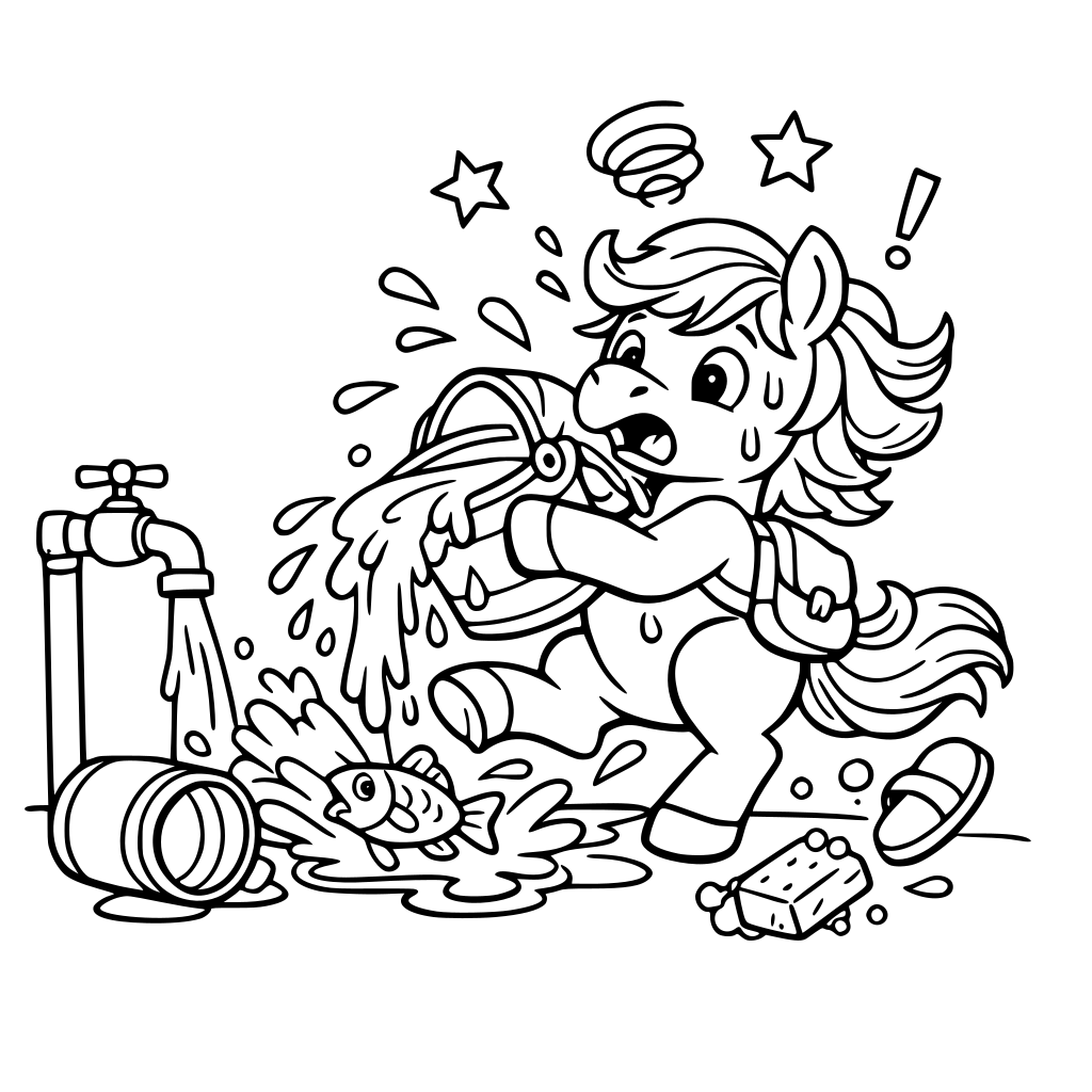 Create a ponys journey to feft water from public tap in his community that went wrong