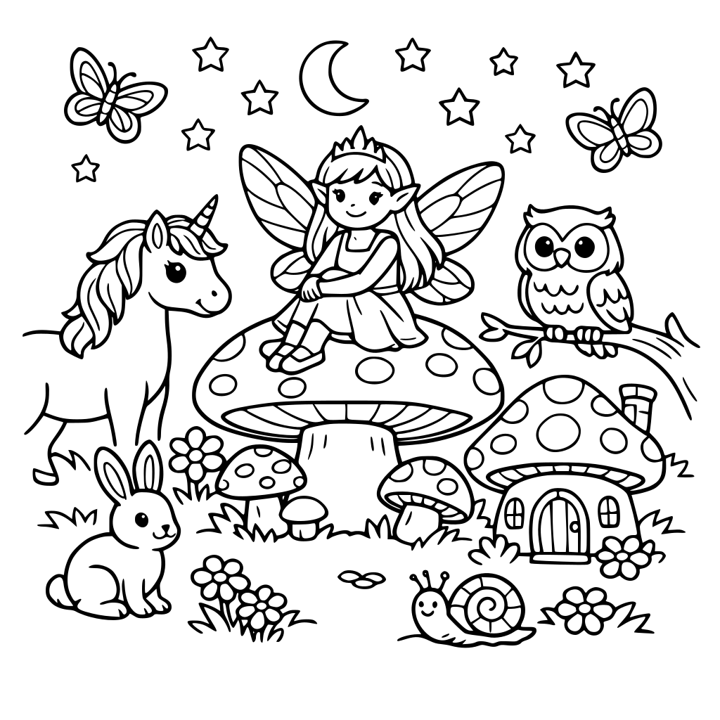 The illustrations will be created with a forest wonderland theme. The illustrations will be placed in an 8.5" x 8.5" coloring book.