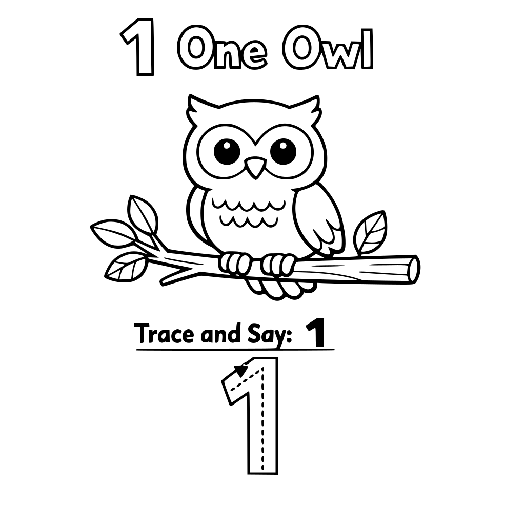 Make me a drawing book about learning to count and the pictures can be of any animals, with each page teaching counting from 1-20 differently on each page and ...