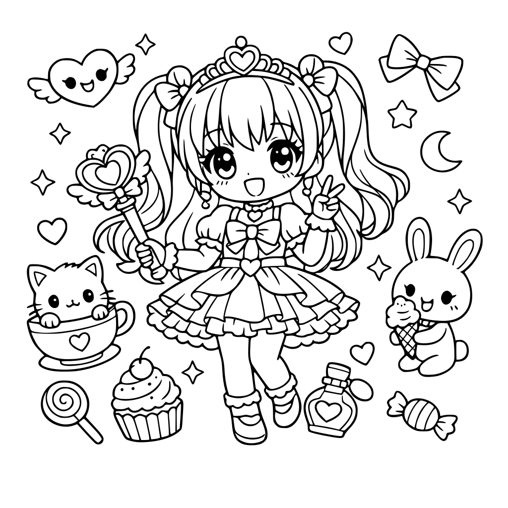 anime, cutesy, girly, detailed