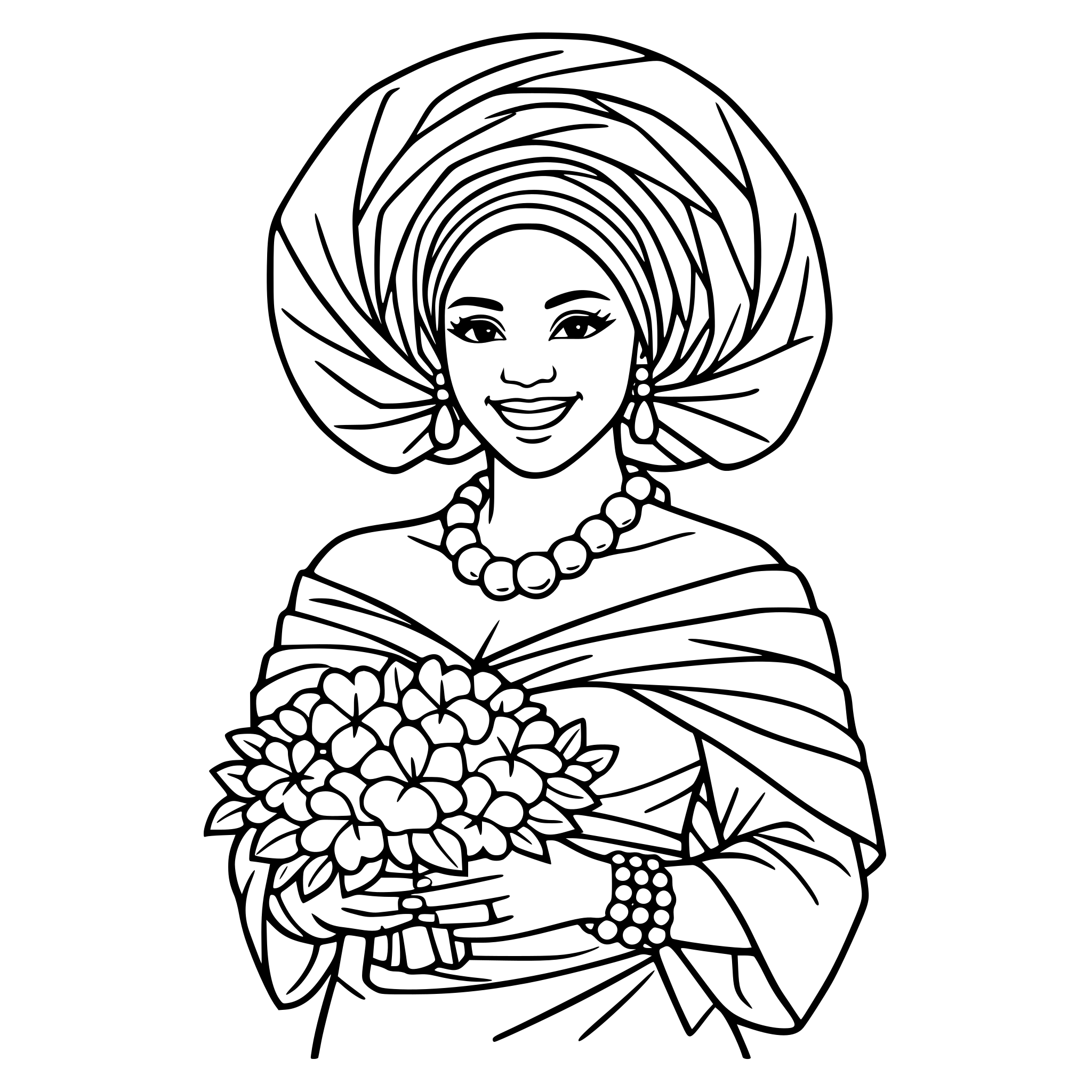 A Nigerian bride wearing Gele