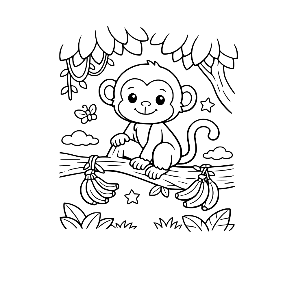 Monkey on the tree