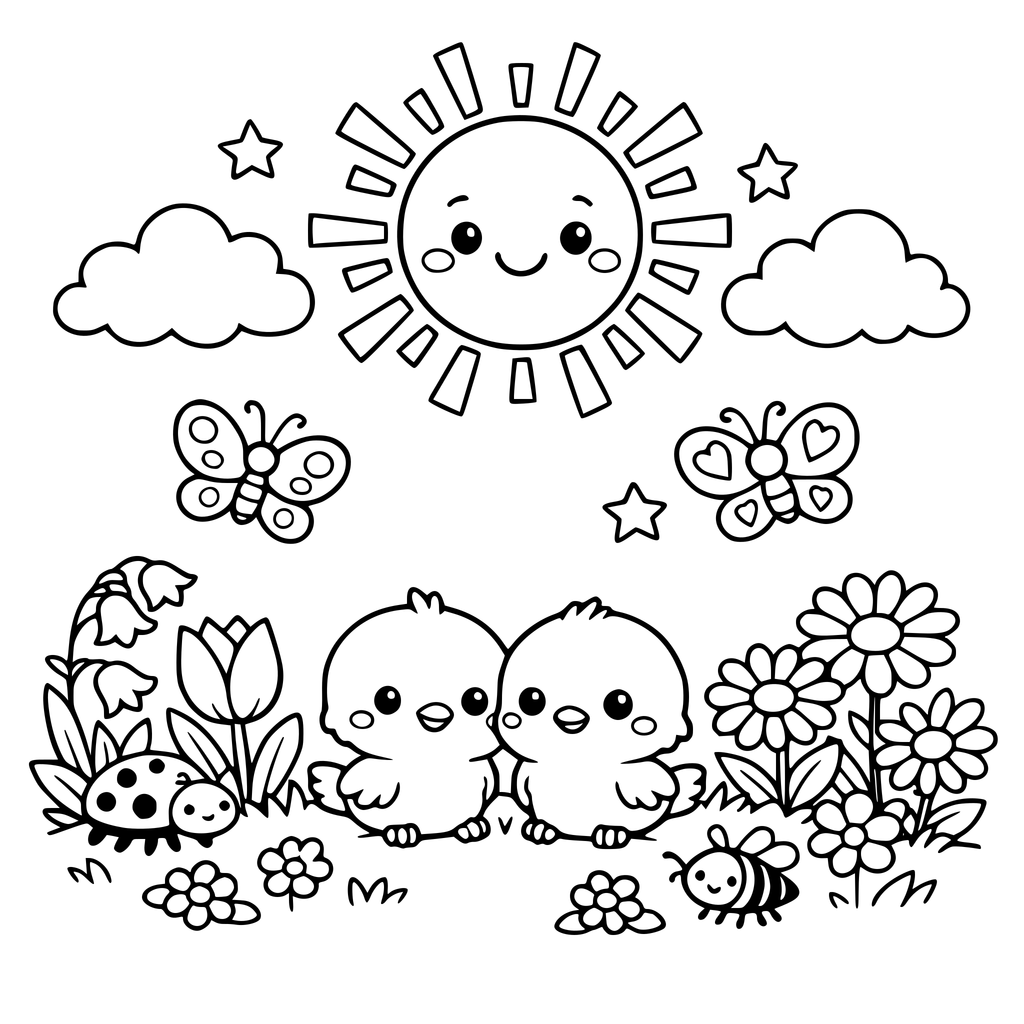 Vår, blommor, solen, gulligt