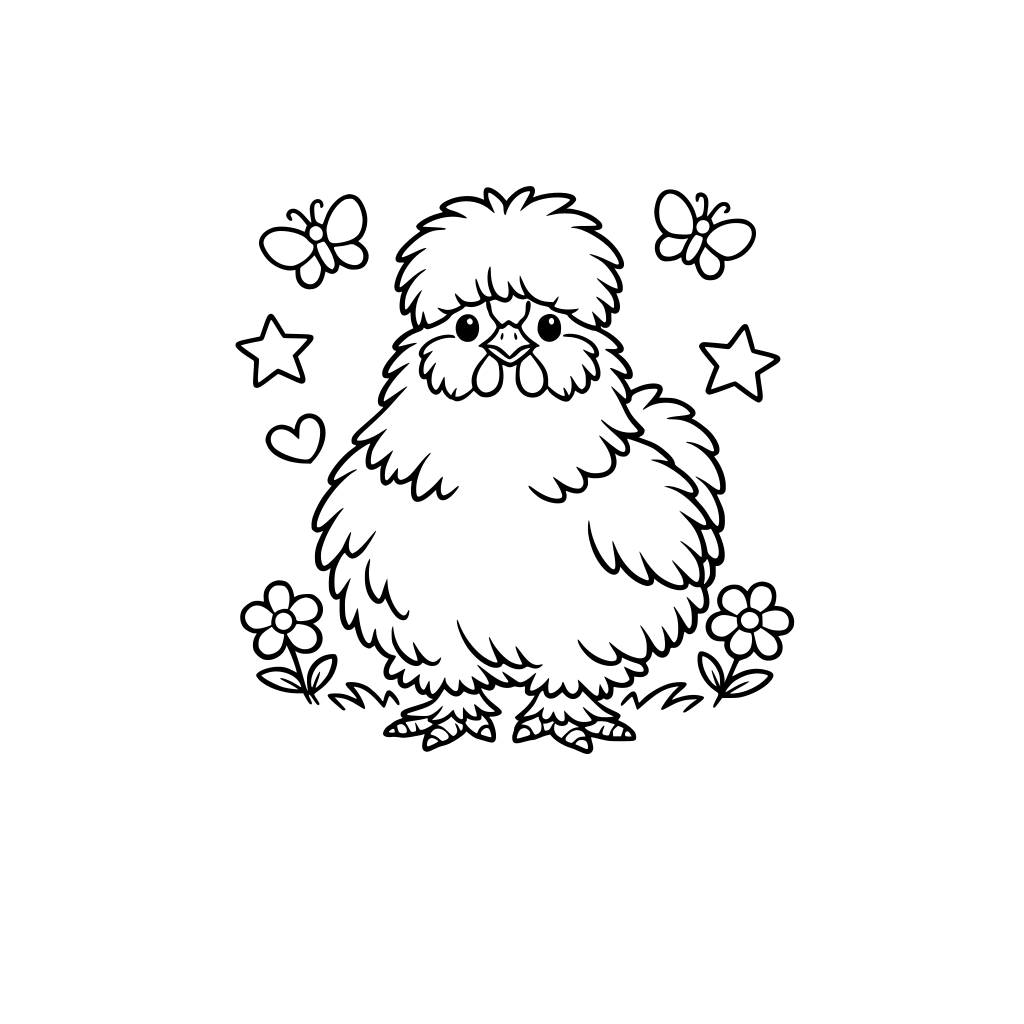 Fluffy chicken