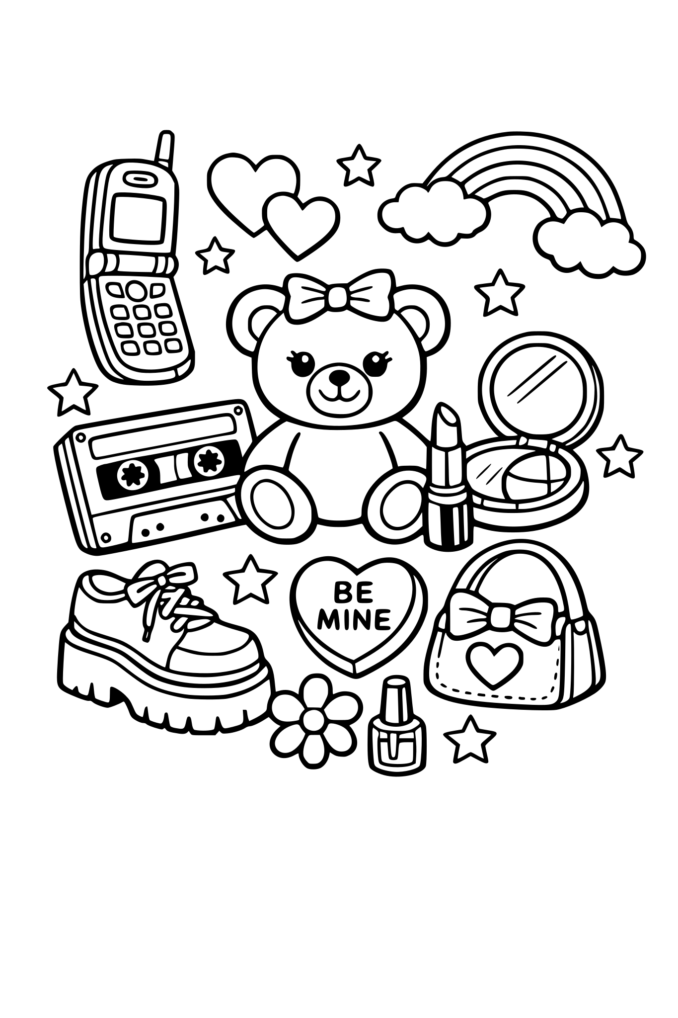 90s retro girly style