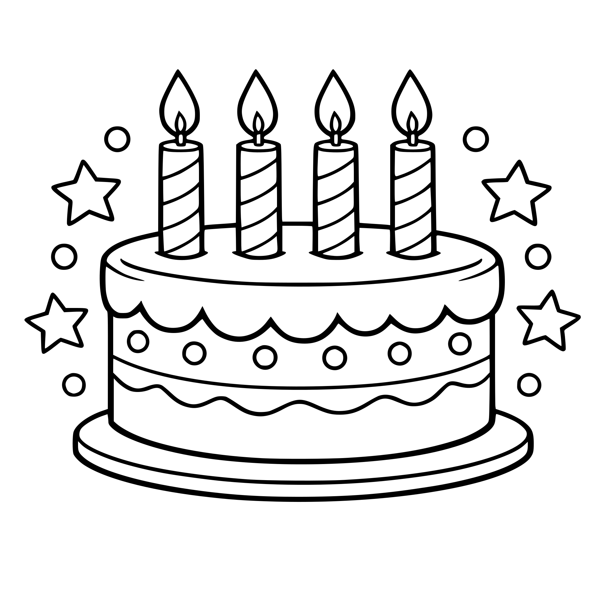 birthday cake with 4 candles