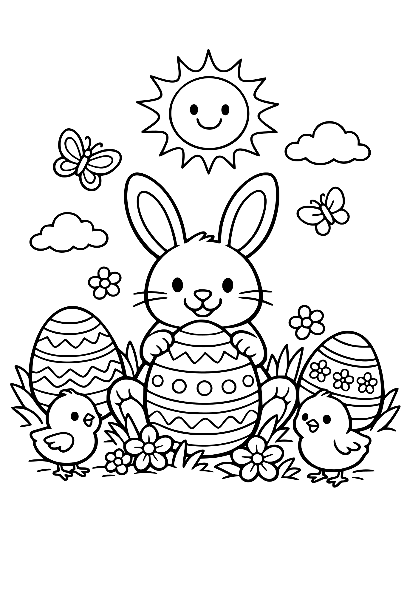 coloriages de pâques