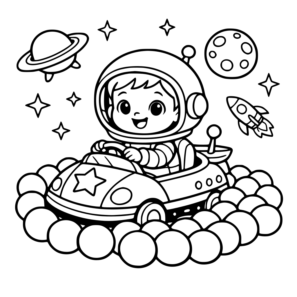 car, cute, toddler, space, balls