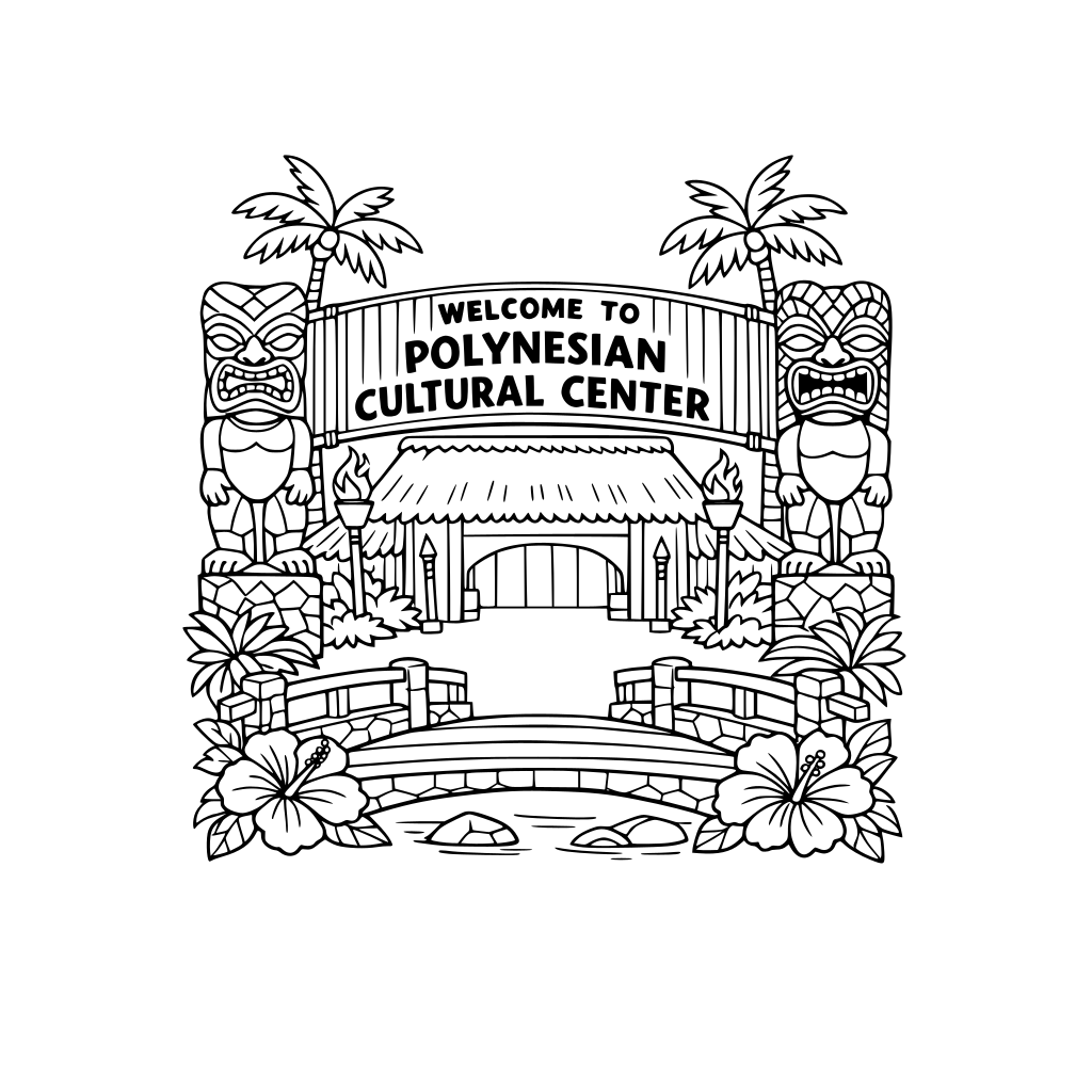 Polynesian Cultural Center entrance