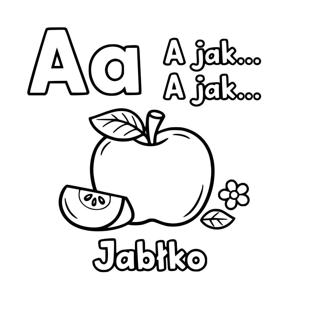 nauka alfabetu z owocami dla dzieci