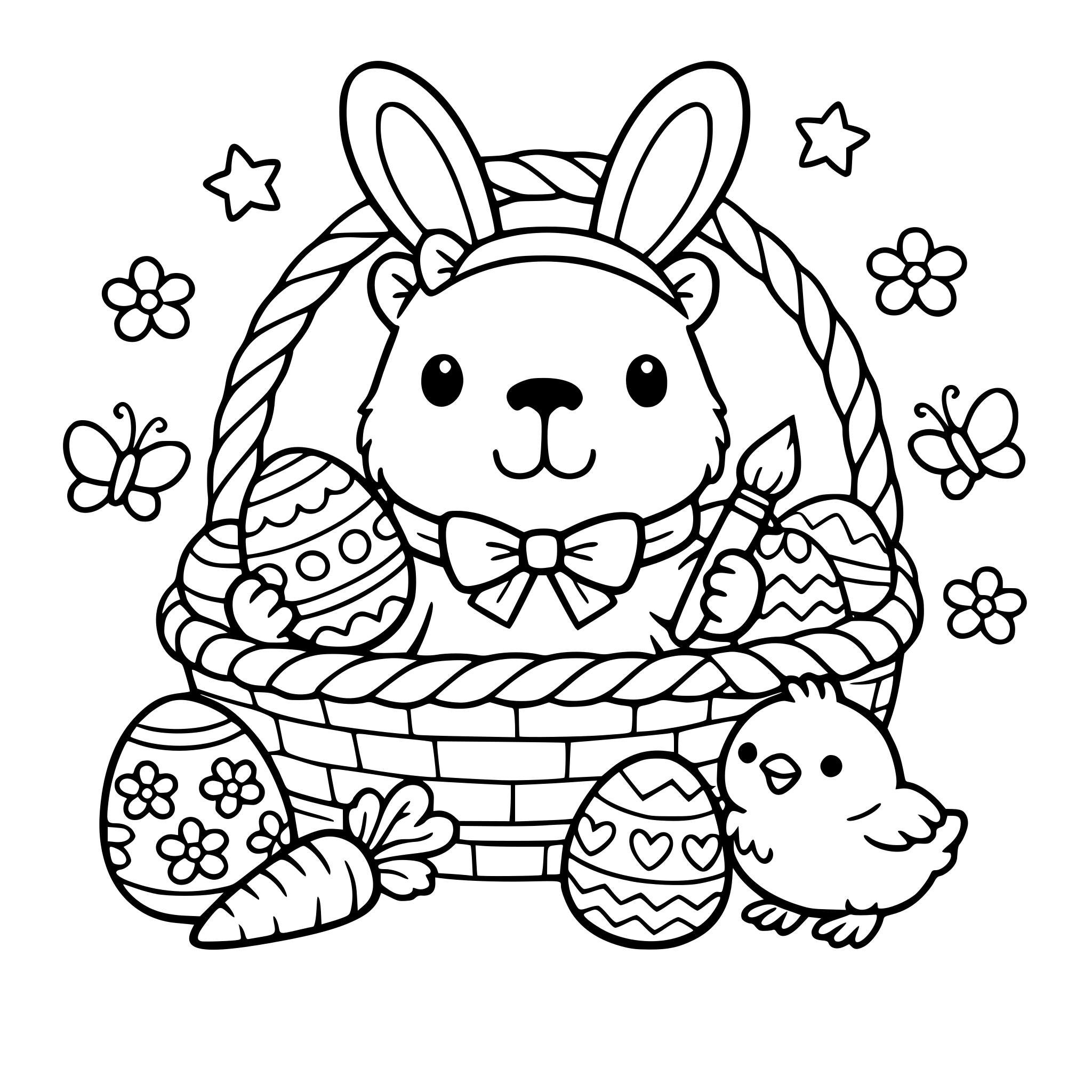 Quero criar um livro de capivara bem fofinha com temas para páscoa