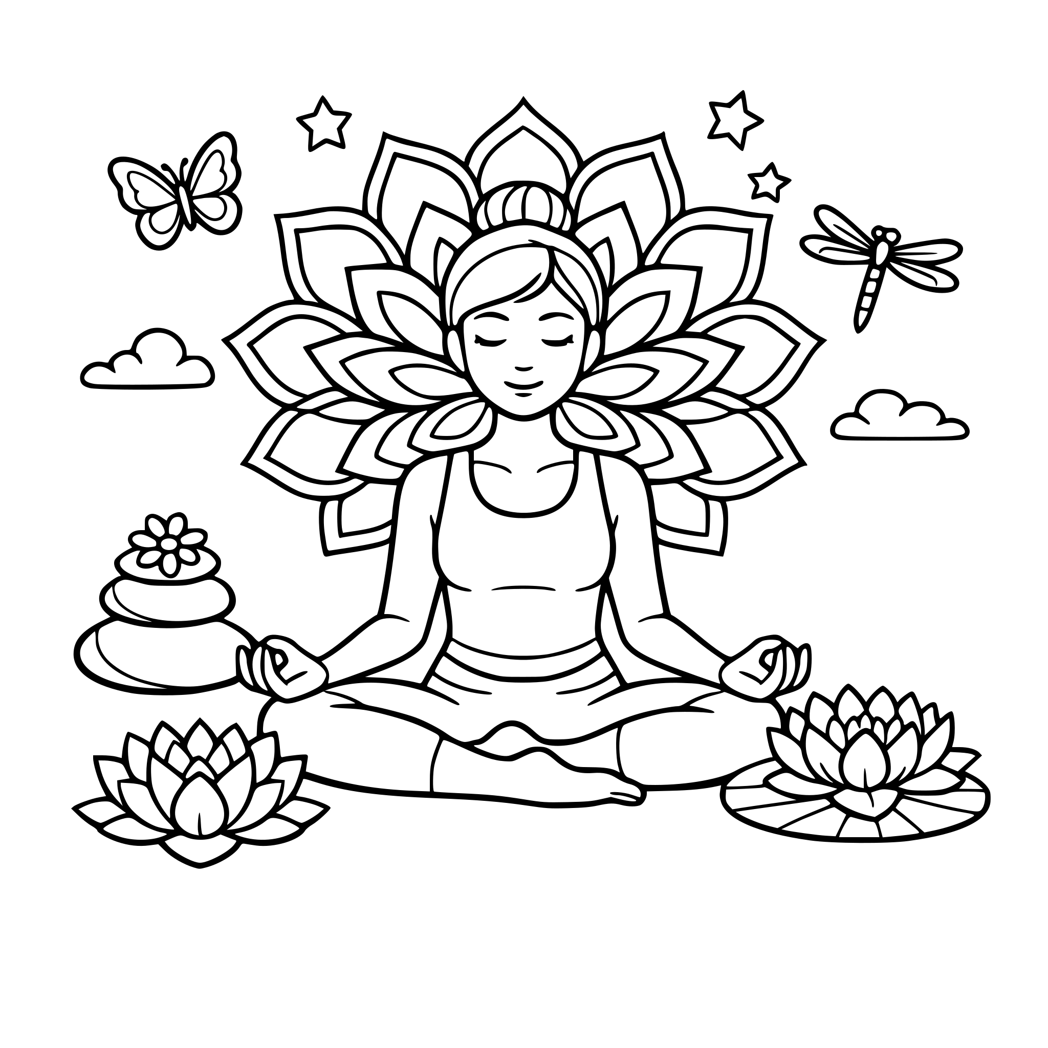 Mindfulness coloring images