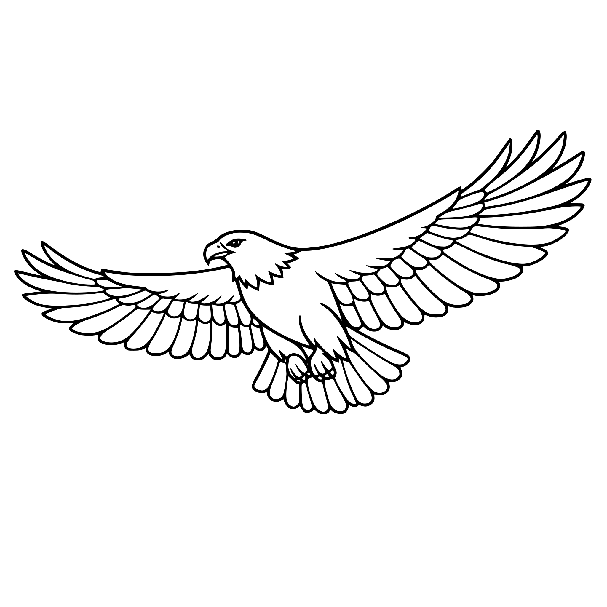 Create an image of a bird with a wide wing span flying. White background, isolated.