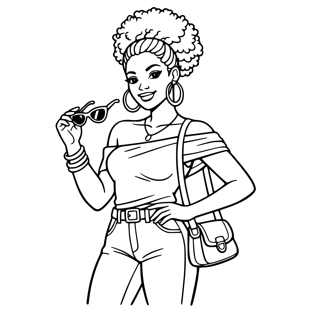 Stylish Black women with natural hair