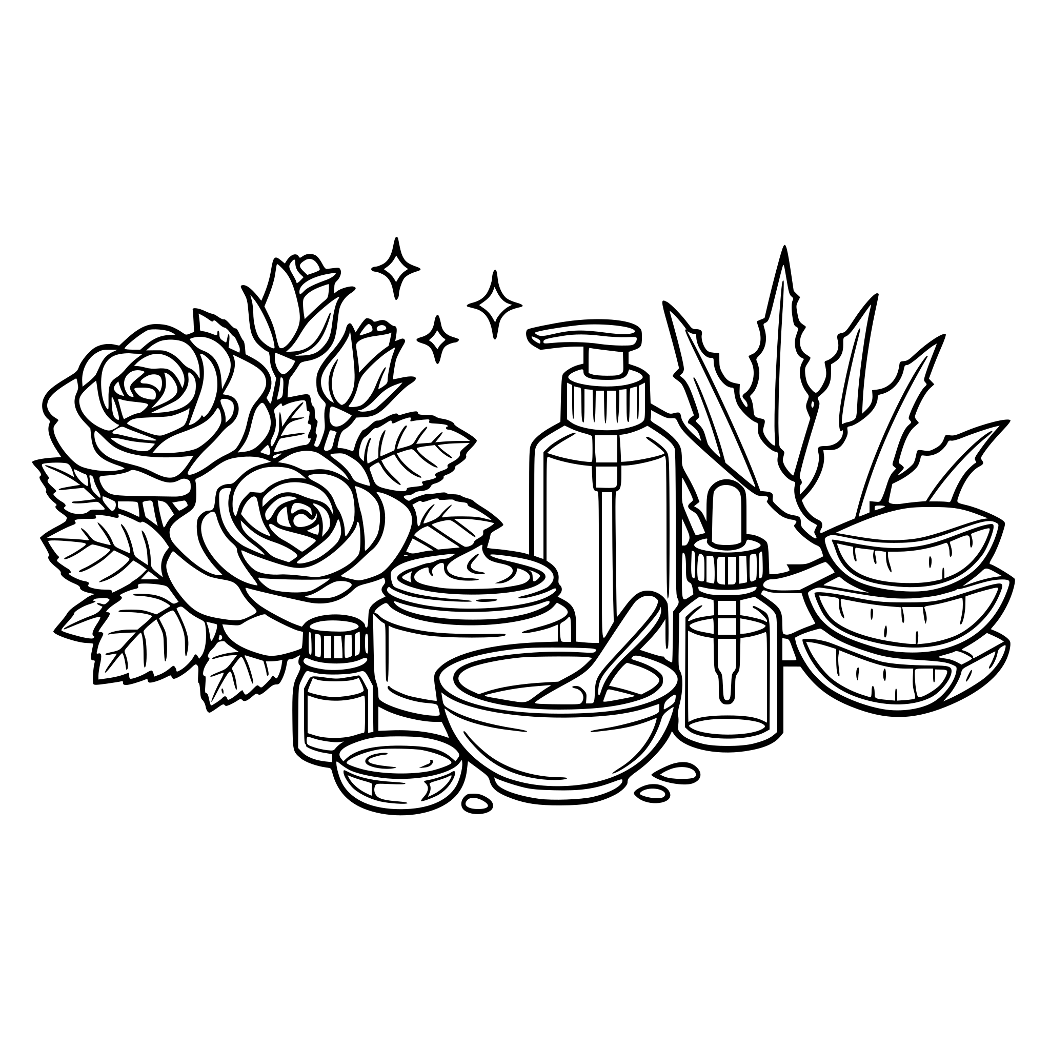 ROSE ET ALOE VERA POUR FAIRE UNE RECETTE DE COSMETIQUE NATUR
