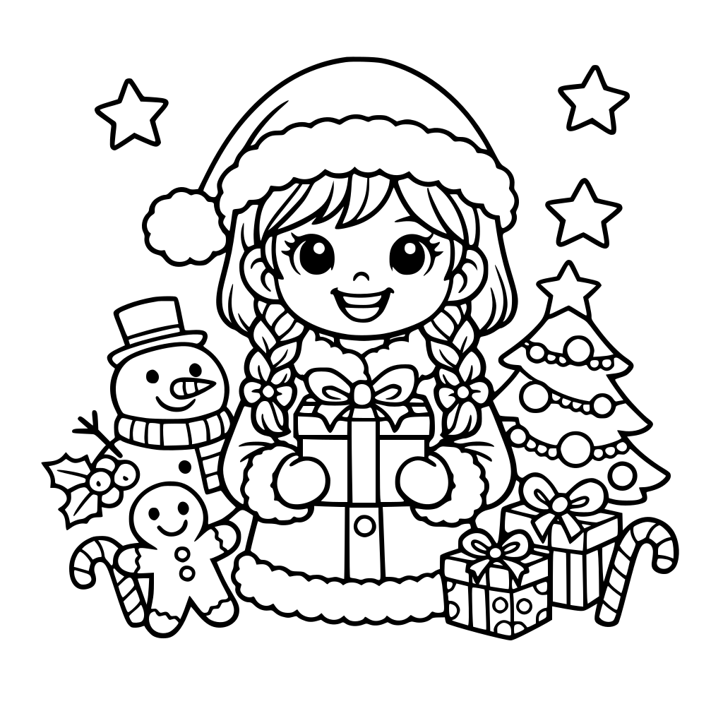 Niña para la navidad