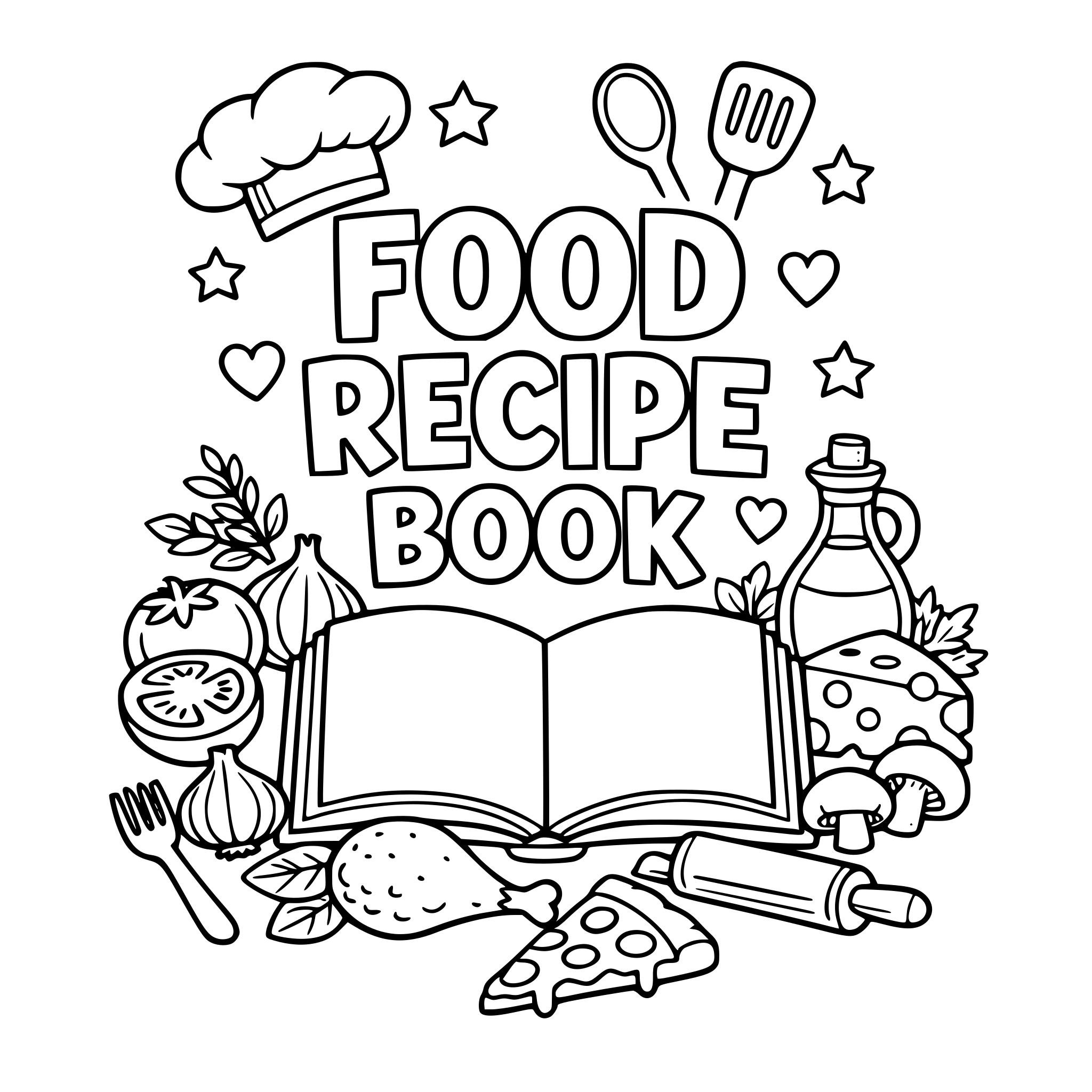 food recipe book cover