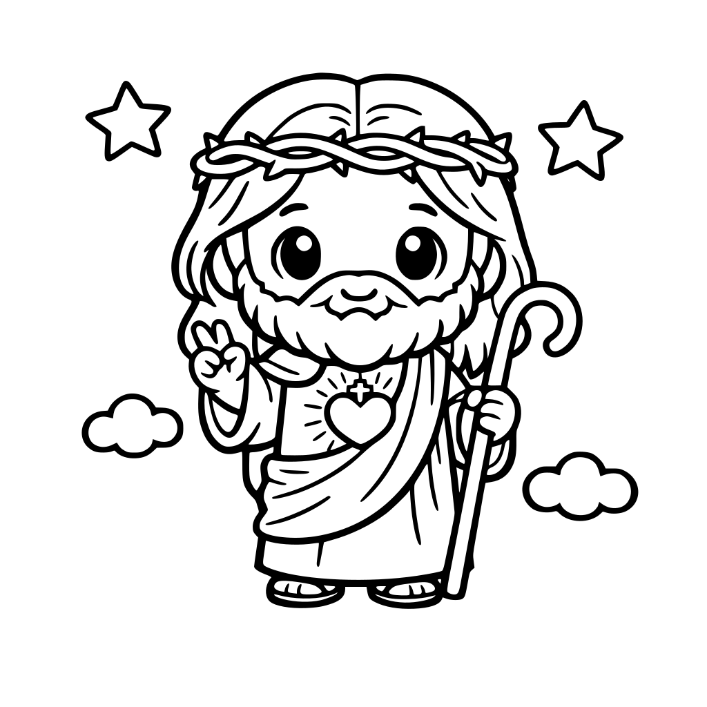 Jesús de Nazaret estilo kawai