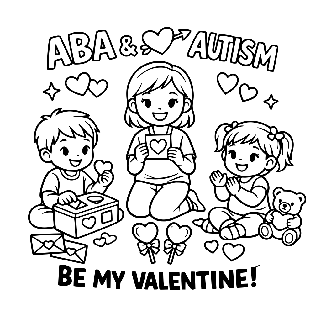 ABA, autism, toddlers, valentines day