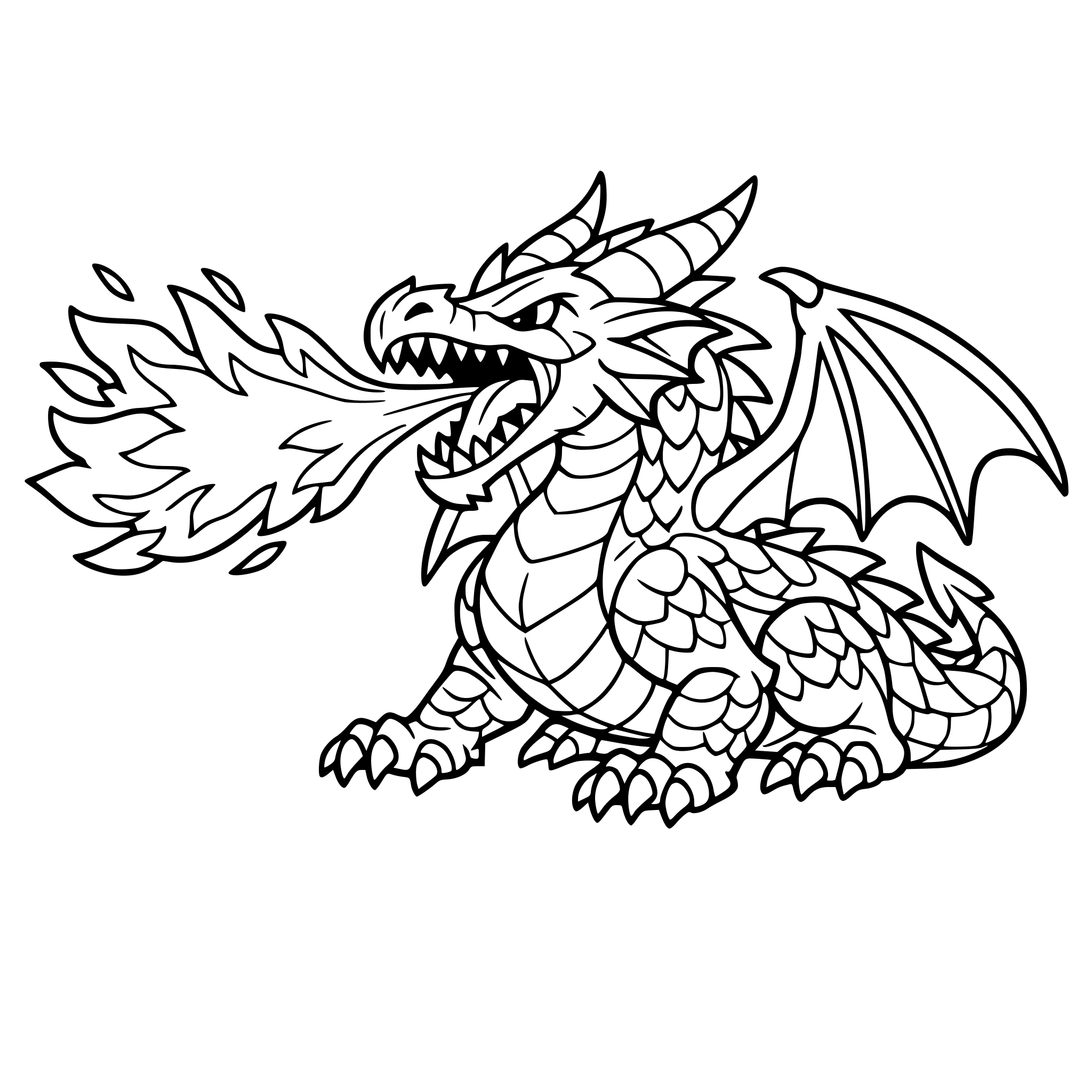 dragon crachant du feu