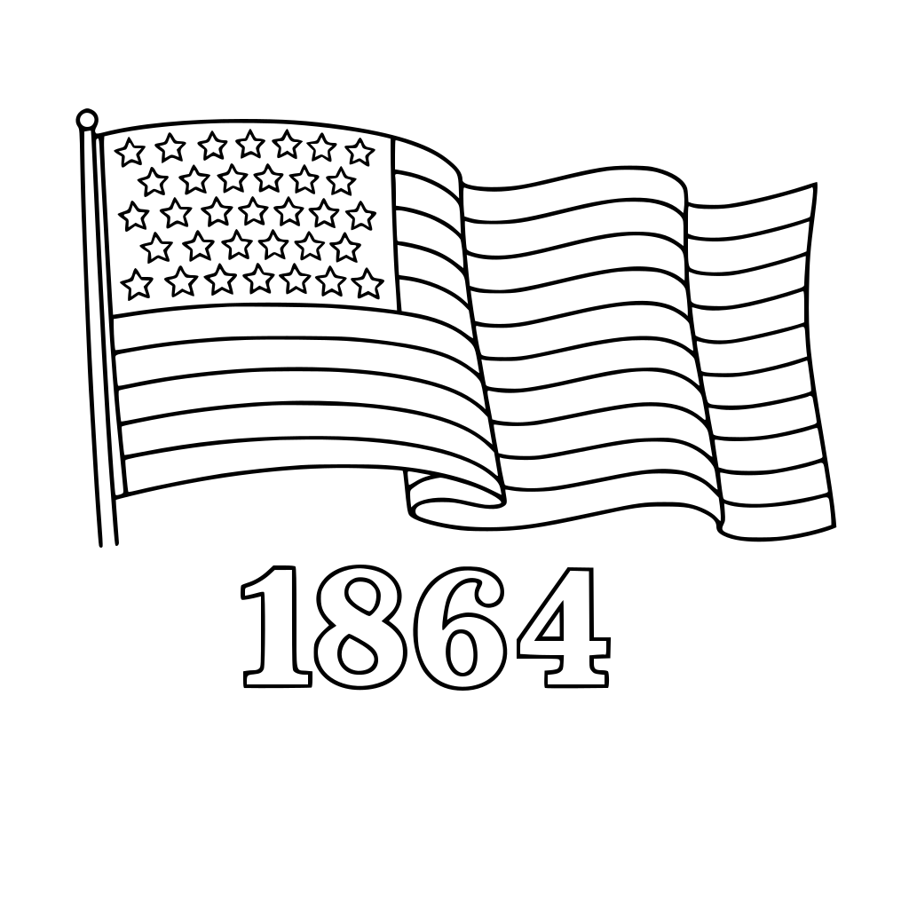 American Flag 1864