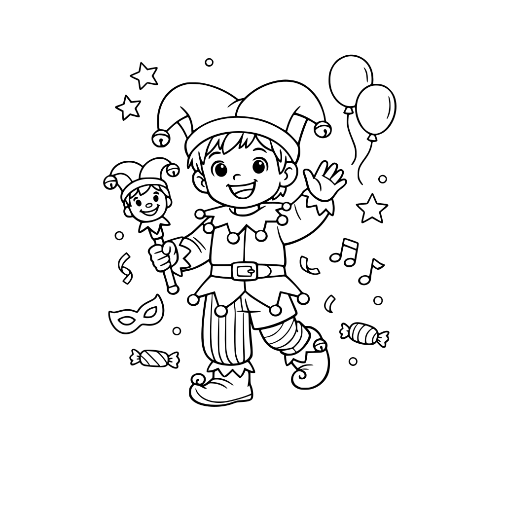 Een kind dat zich verkleedt voor carnval